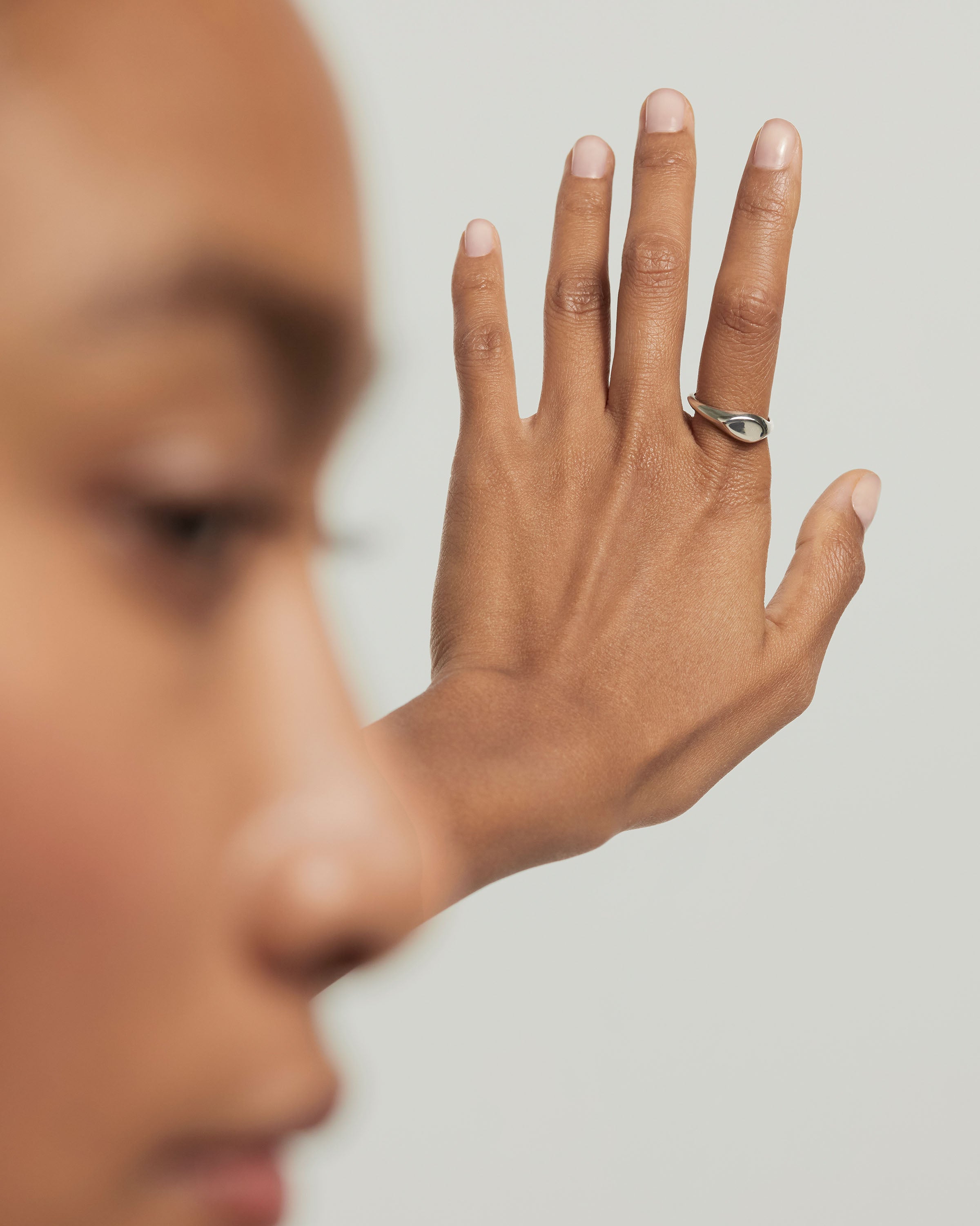 Devi Stamp Silver Ring for Women - Handmade Sterling Silver Ring with Intricate Design - Perfect for Everyday Wear, Gifts, and Special Occasions