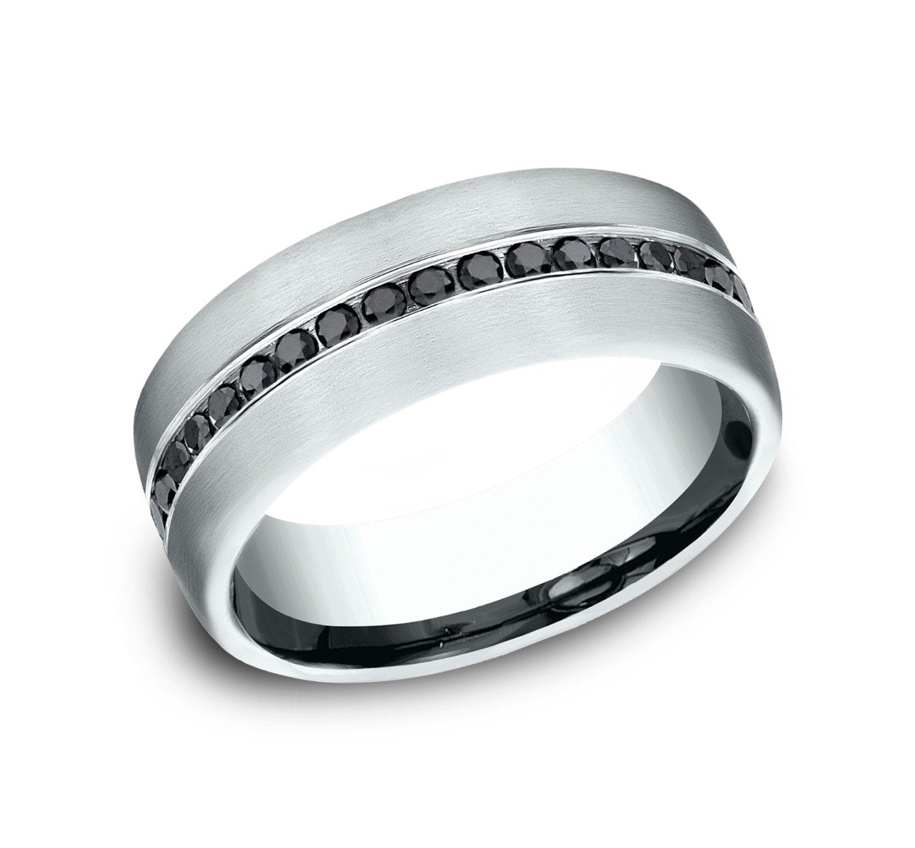14KT Gold Men's Black Diamond Channel Set Wedding Band Ring - 0.40 CTW, Durable & Elegant for Everyday Wear, Anniversary Gift, or Special Occasions