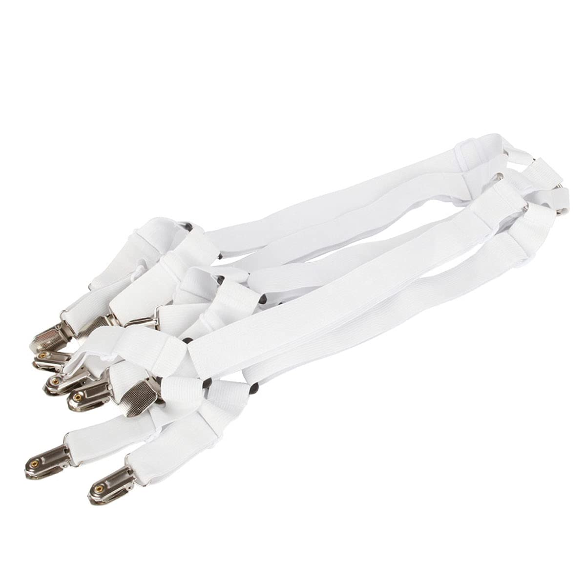 Adjustable Elastic Bed Sheet Straps for Queen/King Beds - Secure Fit for Round & Square Mattresses - Perfect for Home & Travel