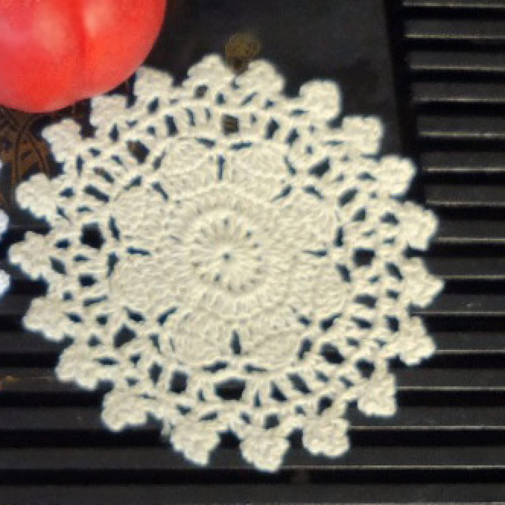 Boho Handmade Lace Drink Coasters Set of 30 - Cotton Table Mats for Home & Office Decor - 3.93 Inch Round Coasters - Perfect for Coffee Tables, Dining Tables, and Housewarming Gifts