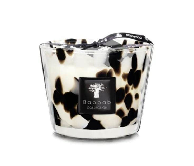 Baobab Collection Black Pearls Luxury Scented Candle - 10oz Large Jar for Home Decor, Romantic Gifts & Spa Relaxation