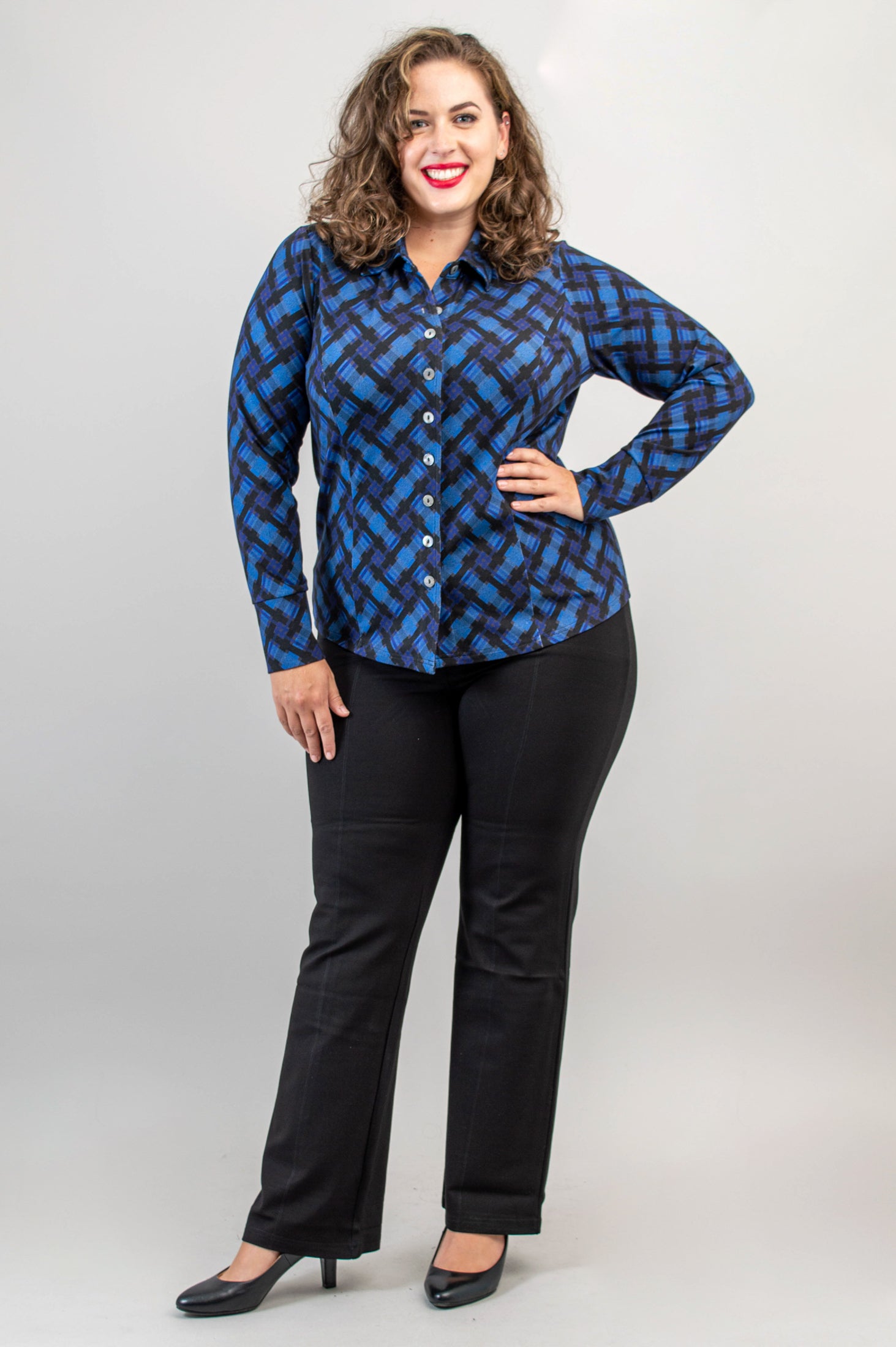Harley Long Sleeve Top - Soft Bamboo Fabric with Scottish Isles Print | Women's Casual Shirt for Everyday Wear & Outdoor Activities