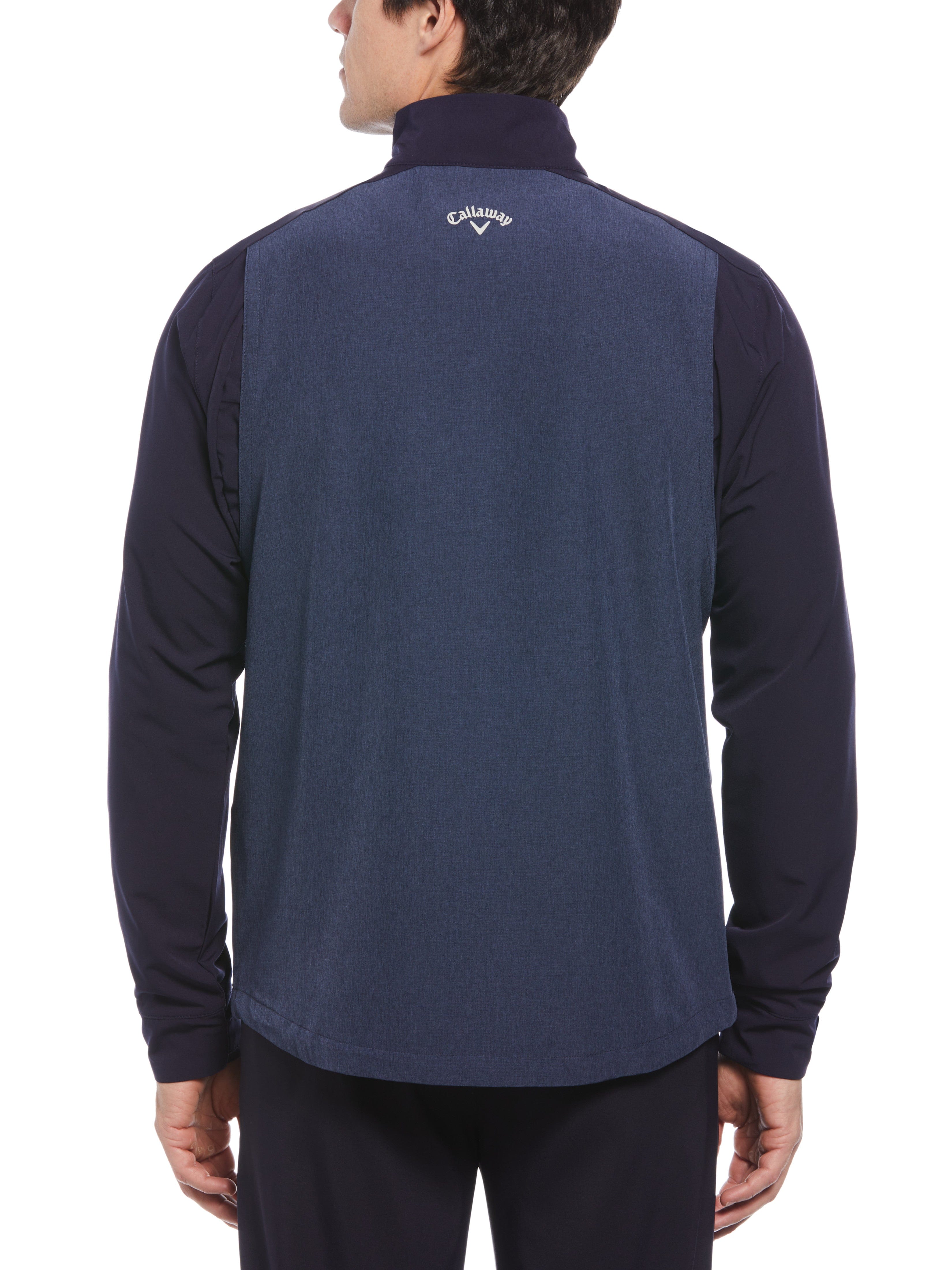 Men's Heathered Block Quarter Zip Golf Jacket - Lightweight & Breathable Performance Pullover for Golfing, Casual Wear & Outdoor Activities