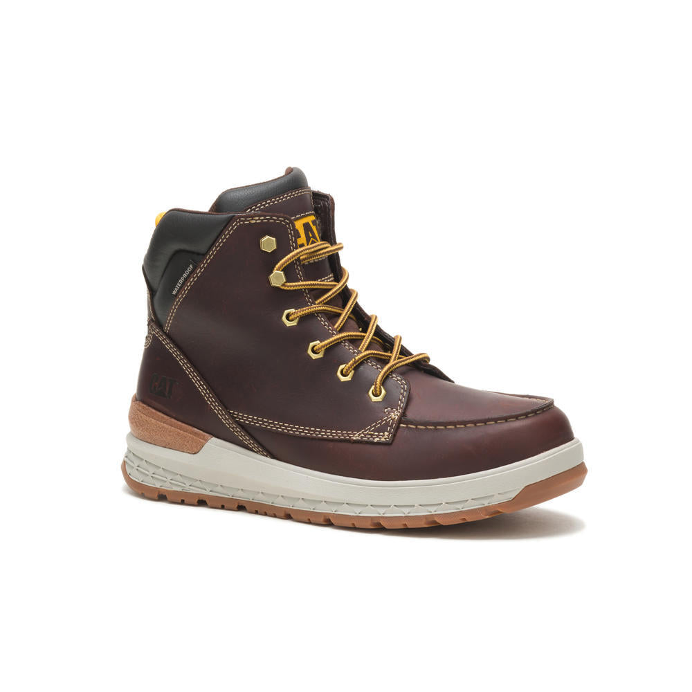 Indiana 2.0 Steel Toe Work Boots for Men - Red Brown Safety Shoes - OSHA Compliant Work Boots for Construction, Warehouse & Outdoor Jobs