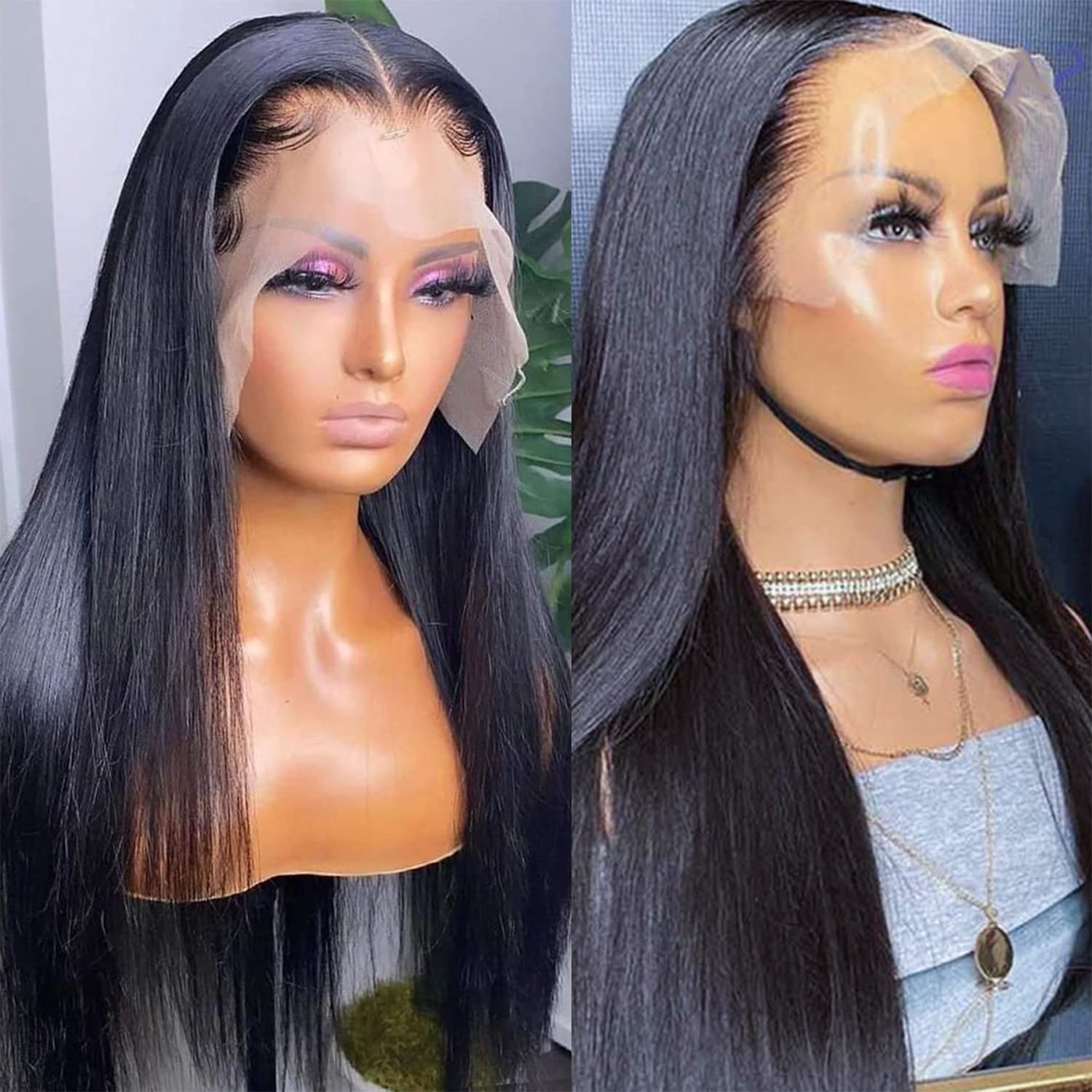 30 Inch Lace Front Human Hair Wigs - Pre Plucked with Baby Hair, 200% Density, 13x4 HD Transparent Lace - Glueless Natural Color for Women | Perfect for Daily Wear, Cosplay & Special Occasions