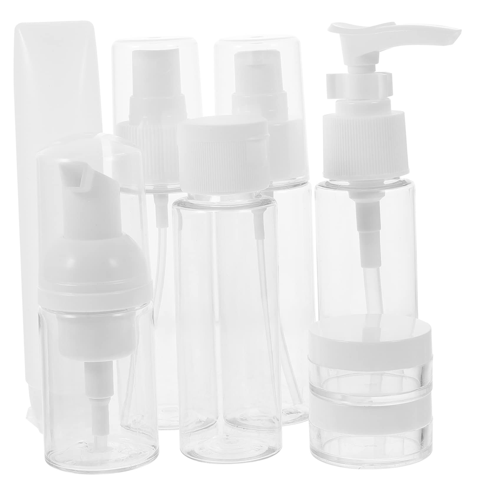 Beavorty 12-Piece Travel Bottle Set - Clear Leak-Proof Cosmetic Containers for Lotion, Shampoo, Makeup & Toiletries | TSA Approved Refillable Spray & Foam Dispensers for Vacation, Gym, Camping & Air Travel