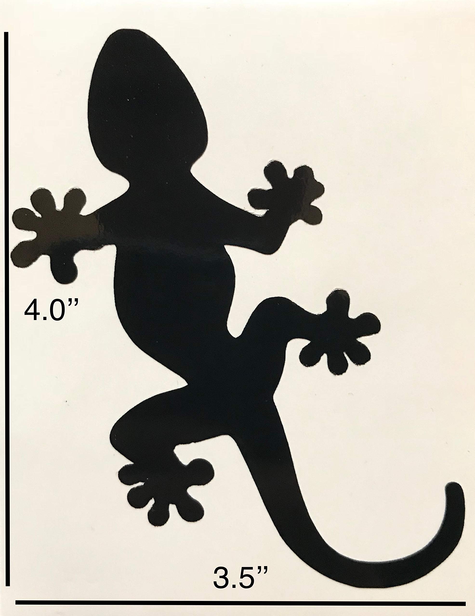 Retractable Screen Door Decors - 5-Pack Safety Decals for Windows & Doors - Prevent Accidents for Kids & Pets - Bird & Dog Alert Stickers - Gecko Design (Black) - Perfect for Homes, Schools & Daycares