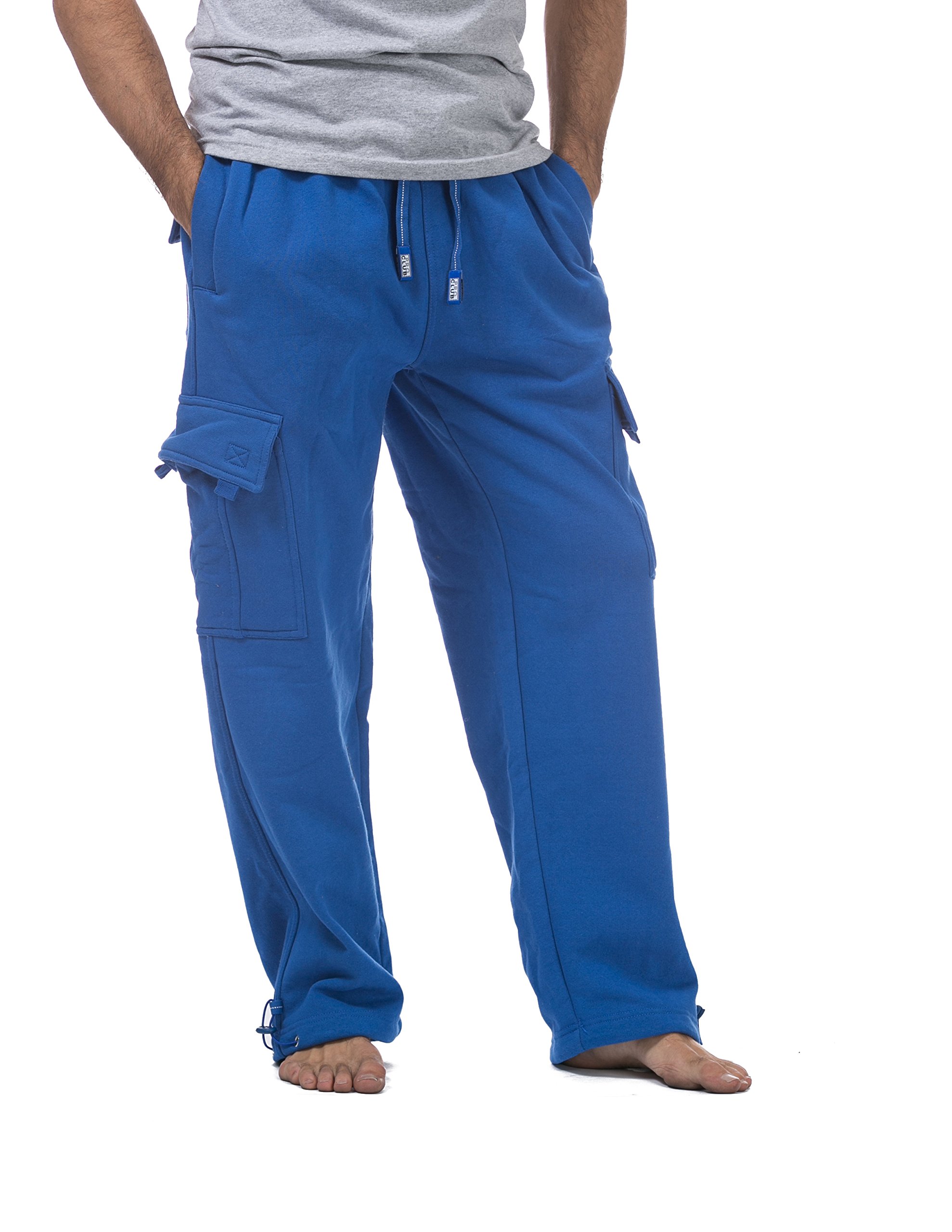 Pro Club Men's Heavyweight Fleece Cargo Pants - Warm Winter Work Pants with Multiple Pockets for Outdoor Activities, Hiking & Casual Wear