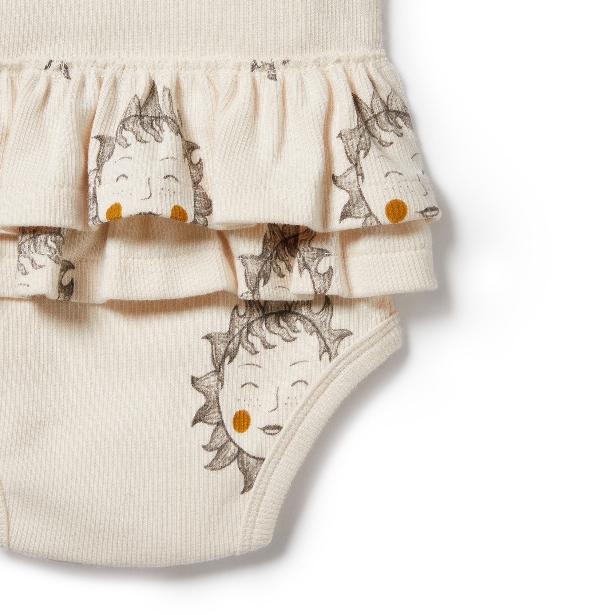 Organic Ruffle Bodysuit for Baby Girls - Soft Cotton Onesie with Lace Trim | Perfect for Photoshoots, Special Occasions & Everyday Wear