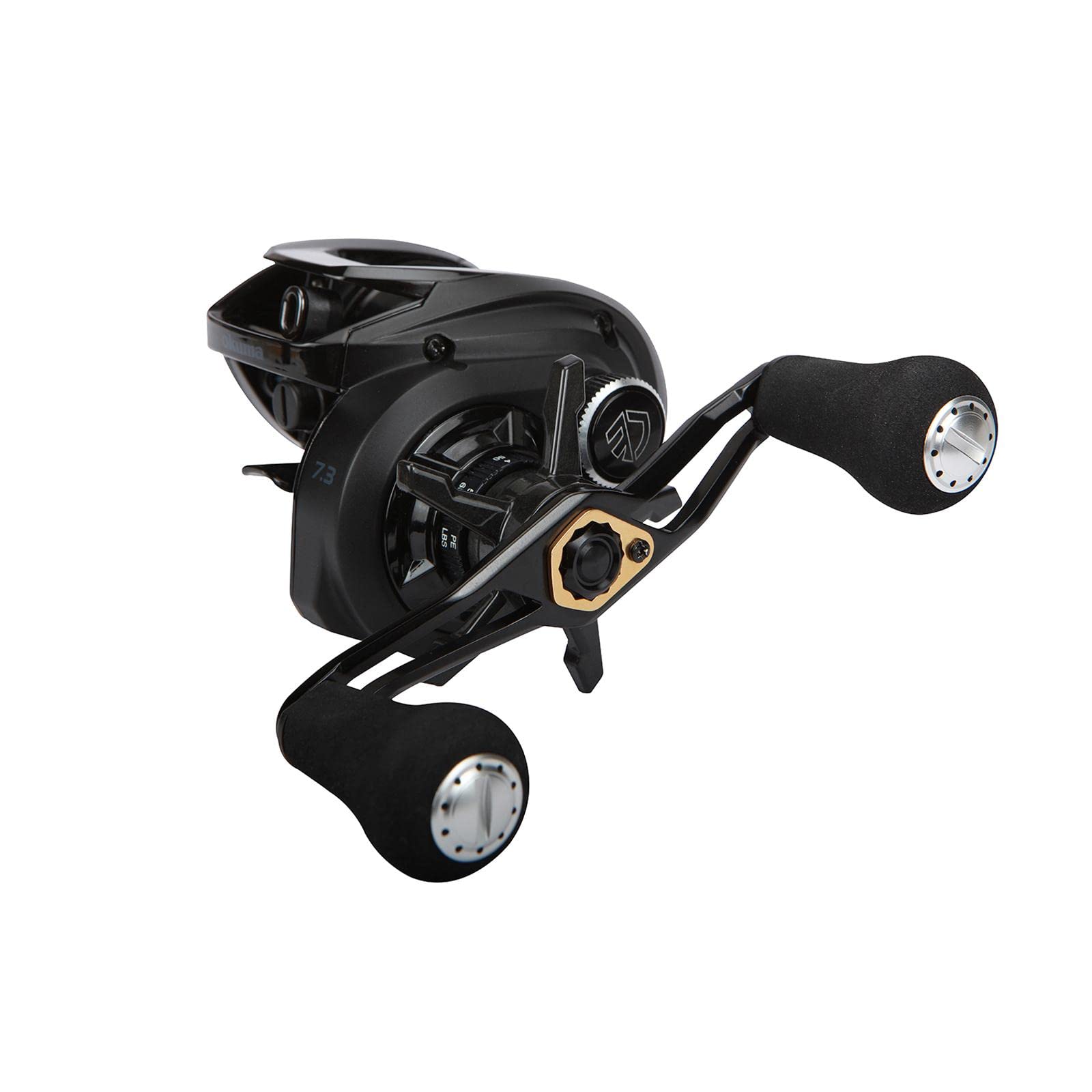 OKUMA HDT101H-A Hakai Baitcast Left Hand Fishing Reel - Black 100 Series - Perfect for Freshwater & Saltwater Bass Fishing