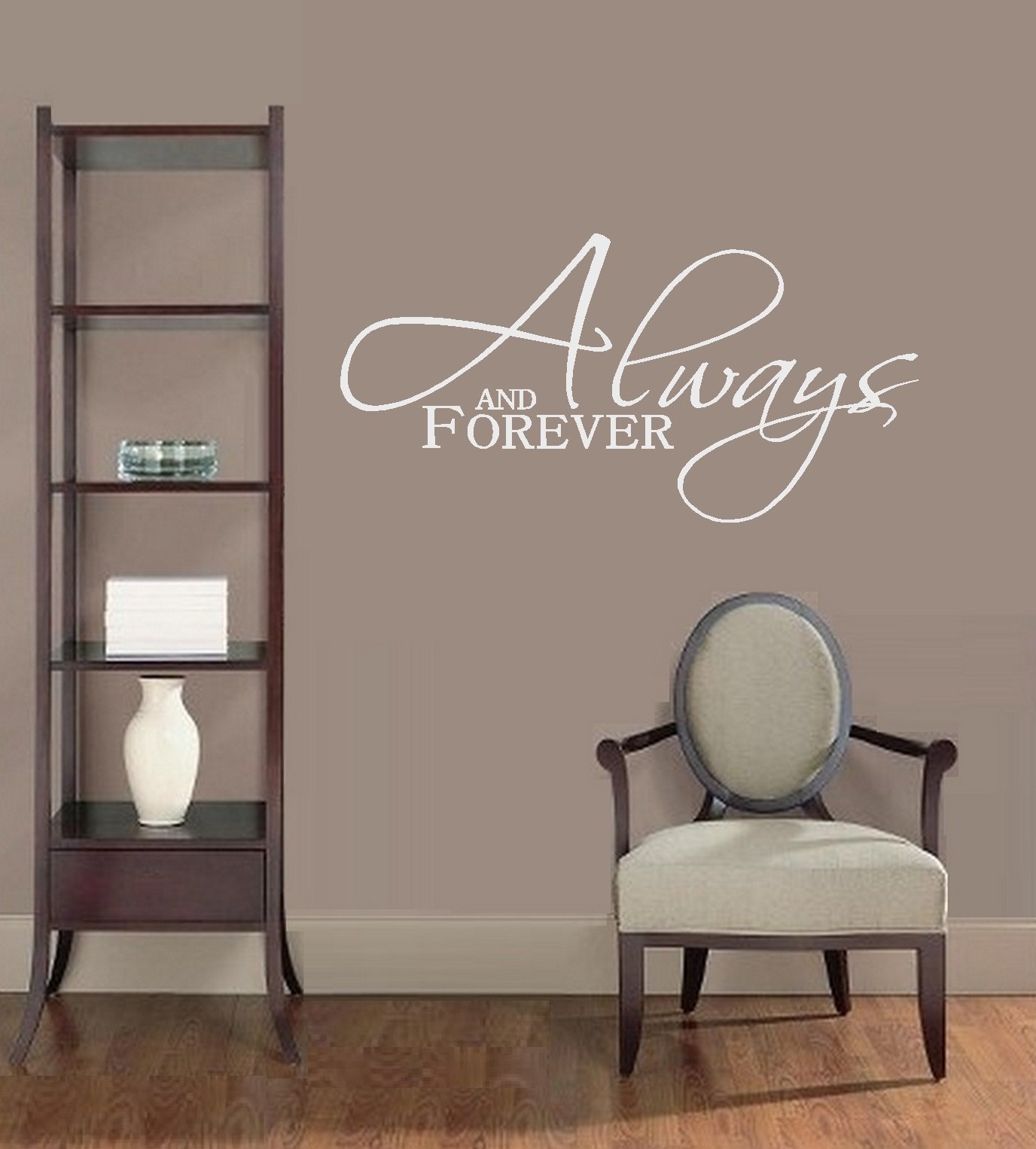 BestPricedDecals Always and Forever Wall Decal - Removable Vinyl Sticker for Home Decor, 13