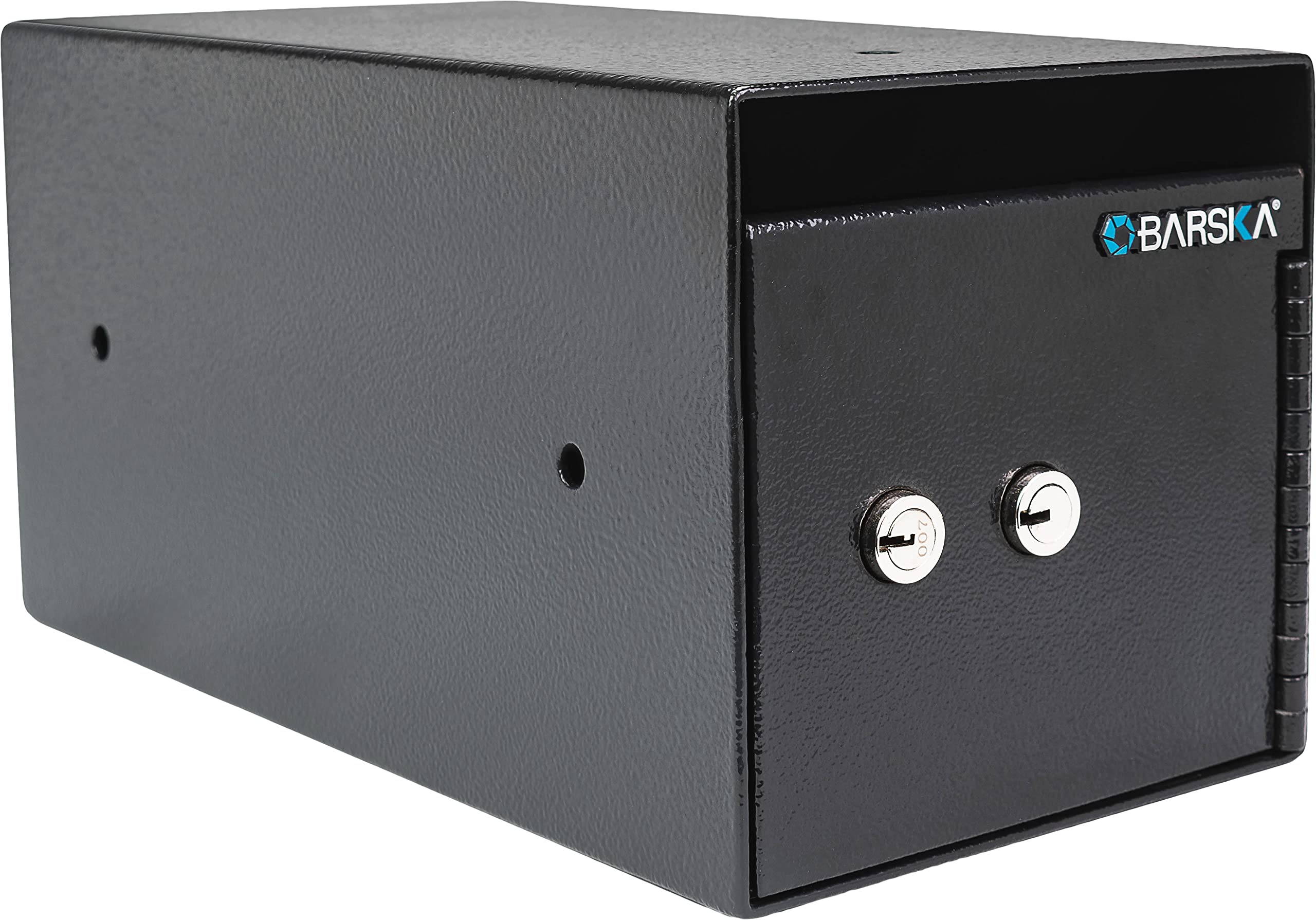 Barska Key Lock Depository Drop Safe - Secure Cash Box for Money, Receipts, Keys & Valuables - Ideal for Home, Office & Retail Security