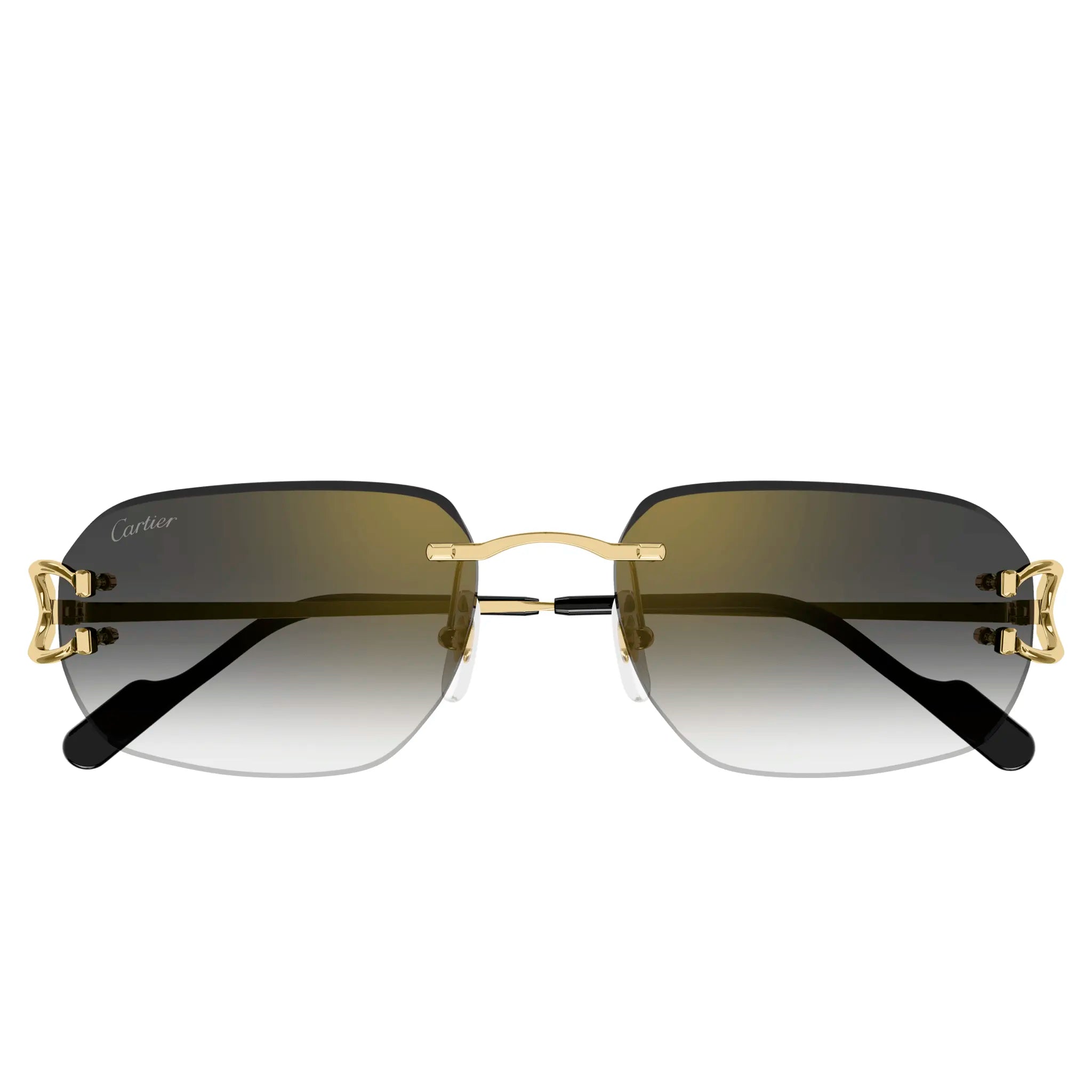 Cartier CT0468S 001 Gold Grey Polarized Sunglasses for Women - Luxury Designer Shades for Driving, Beach & Outdoor Fashion