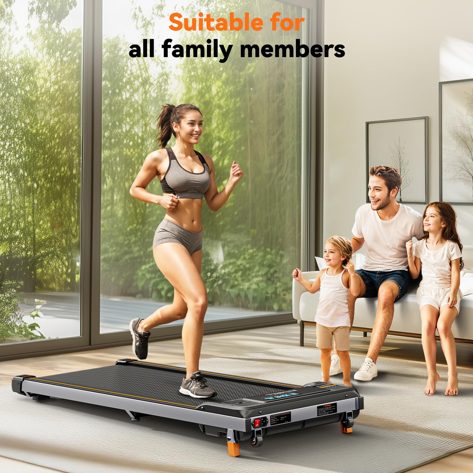 Under Desk Treadmill for Home Office - Portable Walking Pad with Incline, 3-in-1 Mini Treadmill for Walking, Jogging & Running - Compact 2.5HP Machine for Small Spaces - Perfect for Home Gym, Workouts & Remote Work Fitness