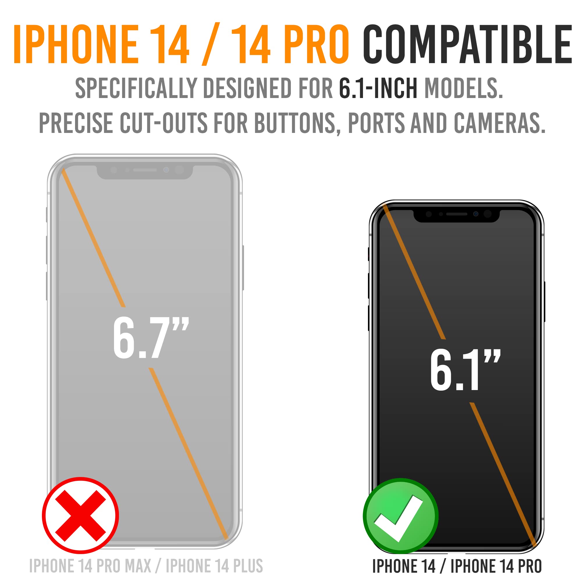 Alpatronix Slim Battery Case for iPhone 14 Pro & iPhone 14 (6.1