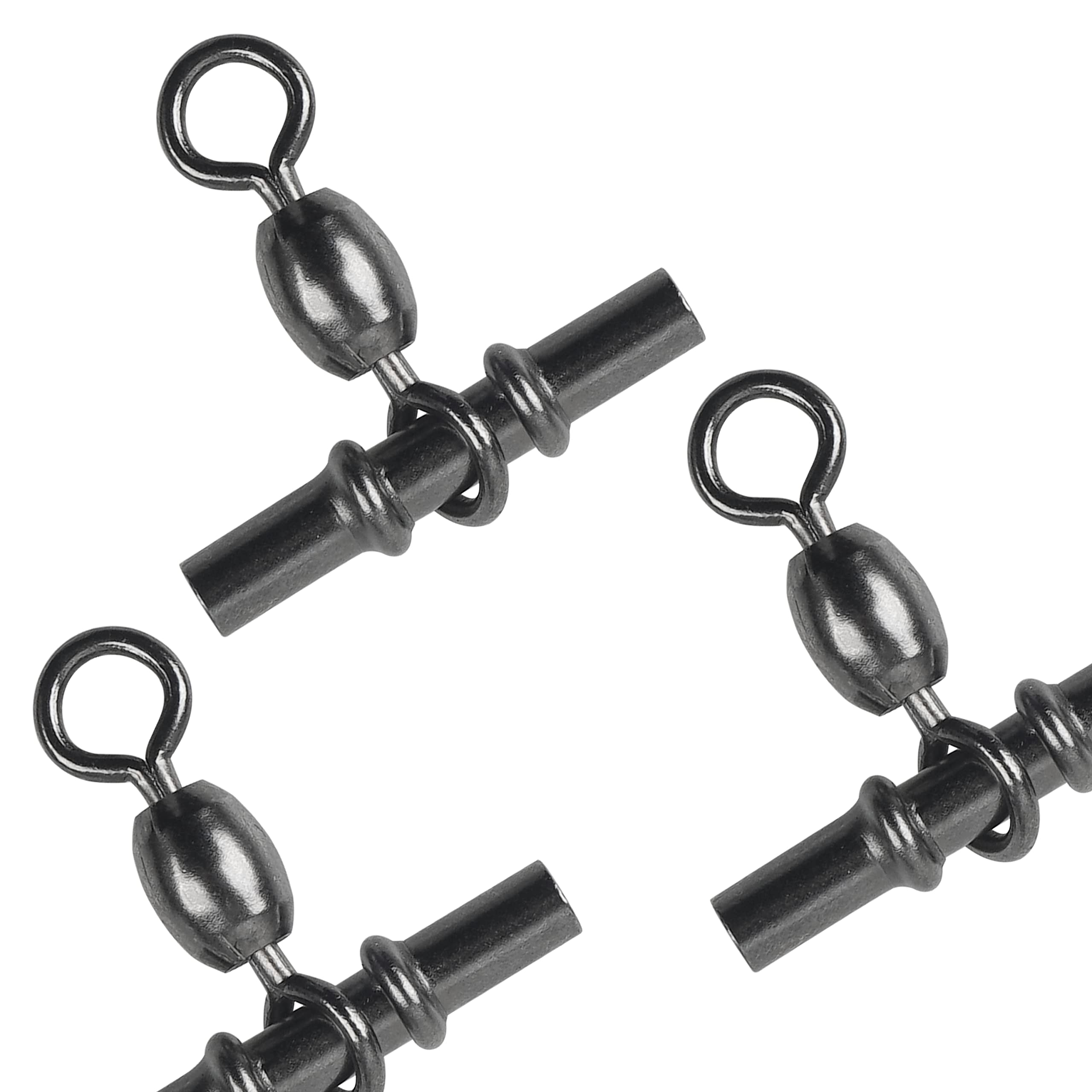 JL Sport 3-Way Fishing Swivels 20/50Pcs - T-Shaped Tackle Connector for Crane Fishing - Size 3/0-3 - Perfect for Saltwater & Freshwater Angling