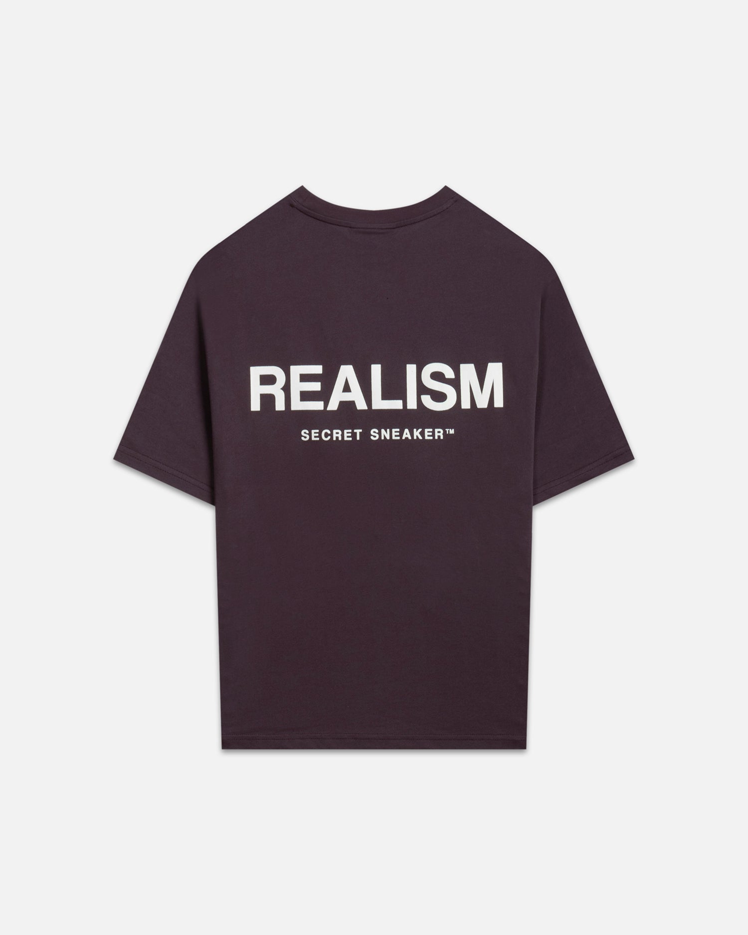 SSS Realism Back Logo Tee - Soft Cotton T-Shirt with Stylish Plum Color for Men & Women - Perfect for Casual Wear, Street Style & Everyday Outfits