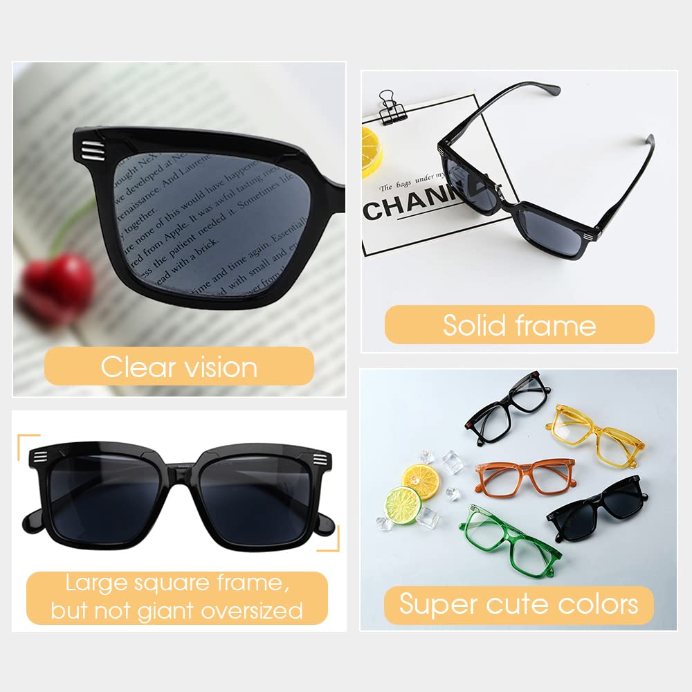 Eyekepper Square Reading Glasses for Women - Large Frame Readers with Spring Hinges - Fashionable & Comfortable for Reading, Working, and Computer Use