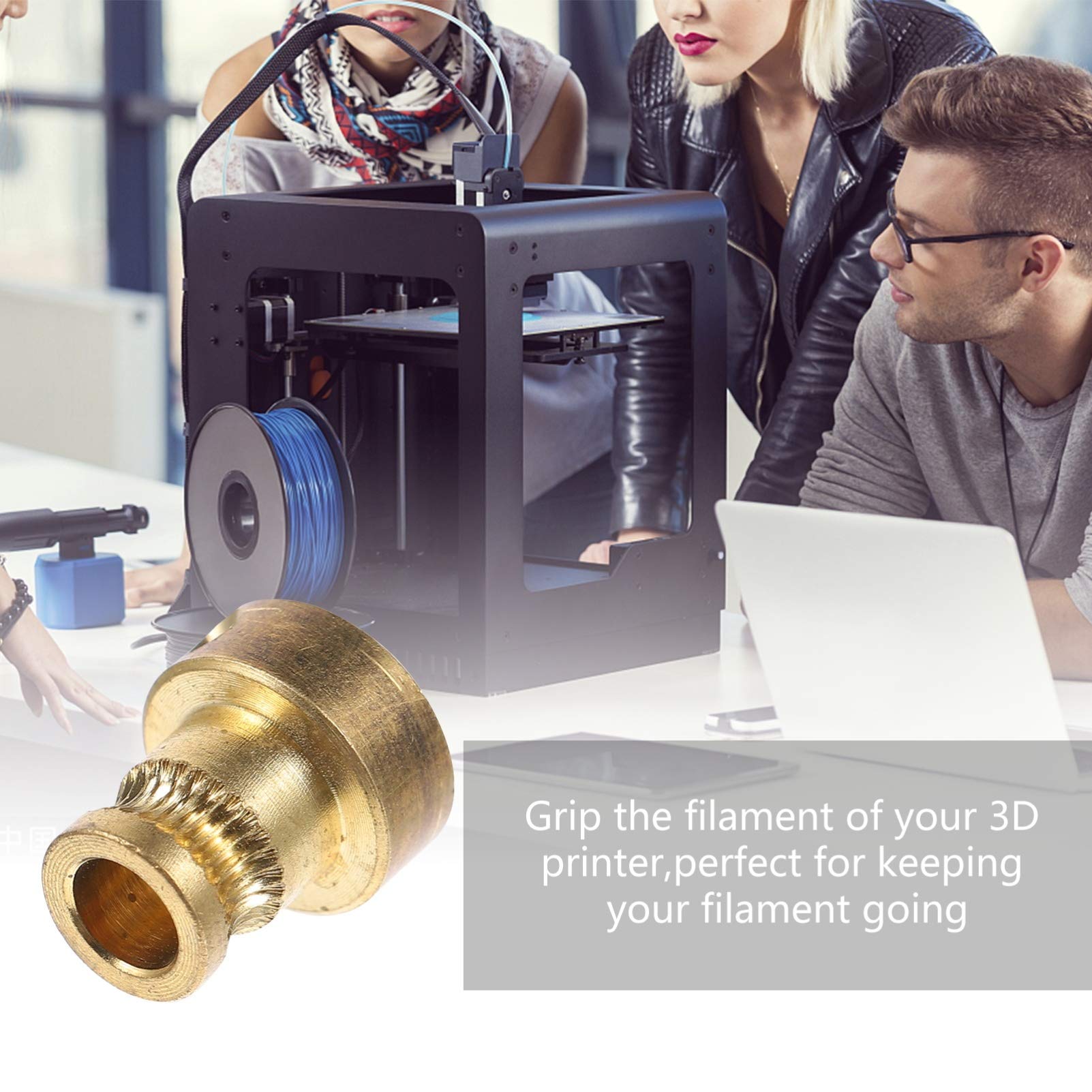 ULTECHNOVO 4pcs Brass Extruder Wheel Drive Gear - 3D Printer Feeding Gear Set for Smooth Filament Extrusion | Perfect for Creality Ender 3, CR-10, DIY 3D Printing Projects
