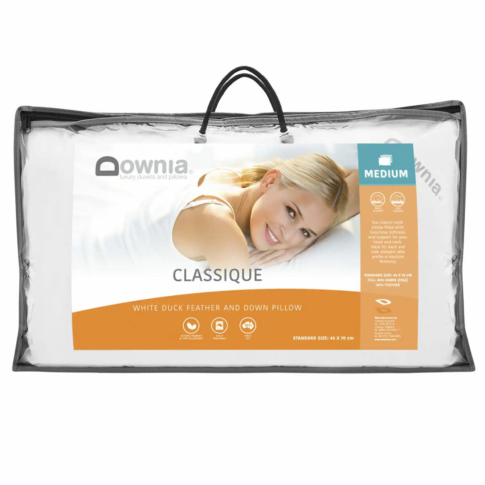 Premium Classique 50 Collection King Size Down & Feather Pillow - Ultra Soft Luxury Bedding for Side Sleepers & Neck Support - Perfect for Master Bedrooms, Hotels, and Guest Rooms