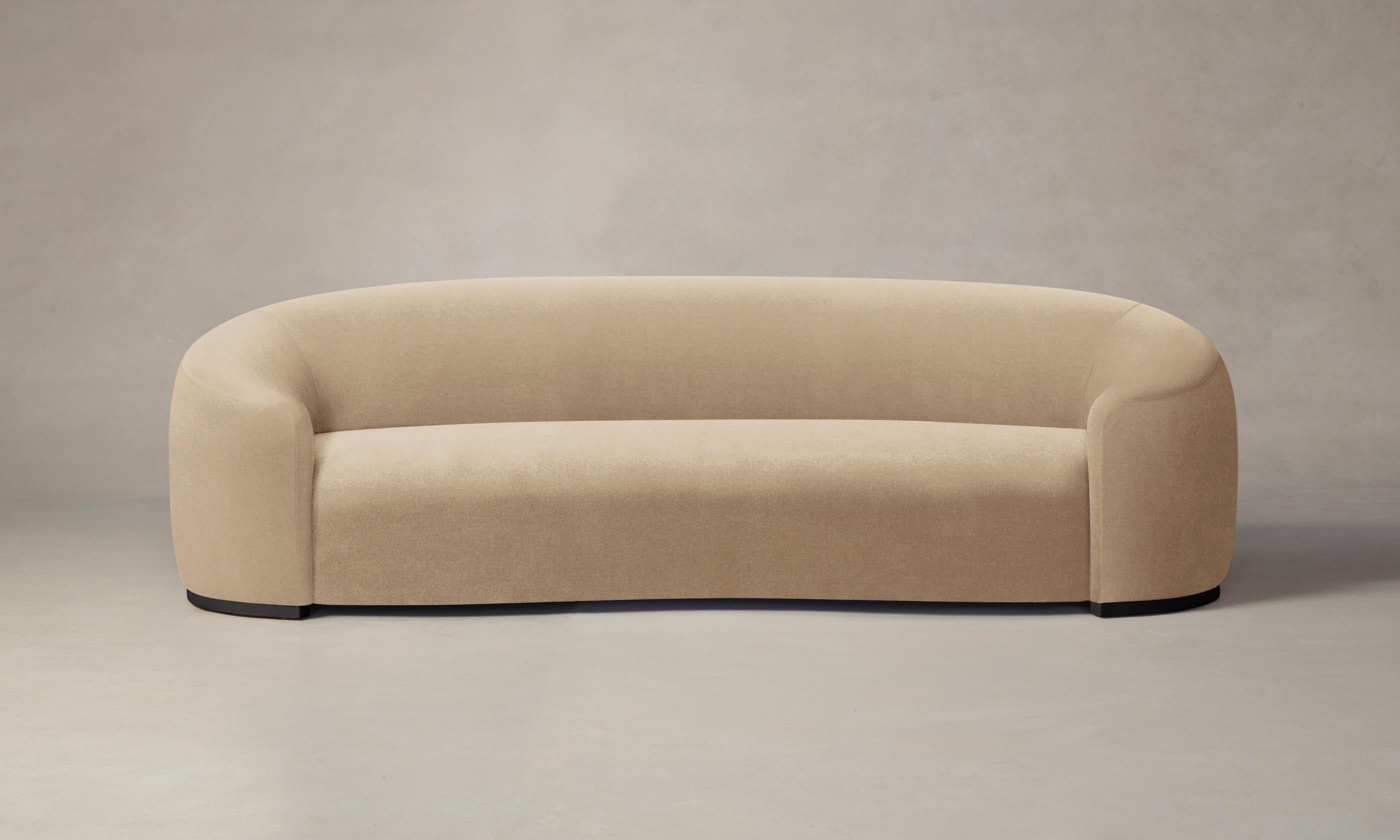Premium Mohair Almond Chelsea Sofa - Luxurious Modern Living Room Furniture for Home & Office Comfort