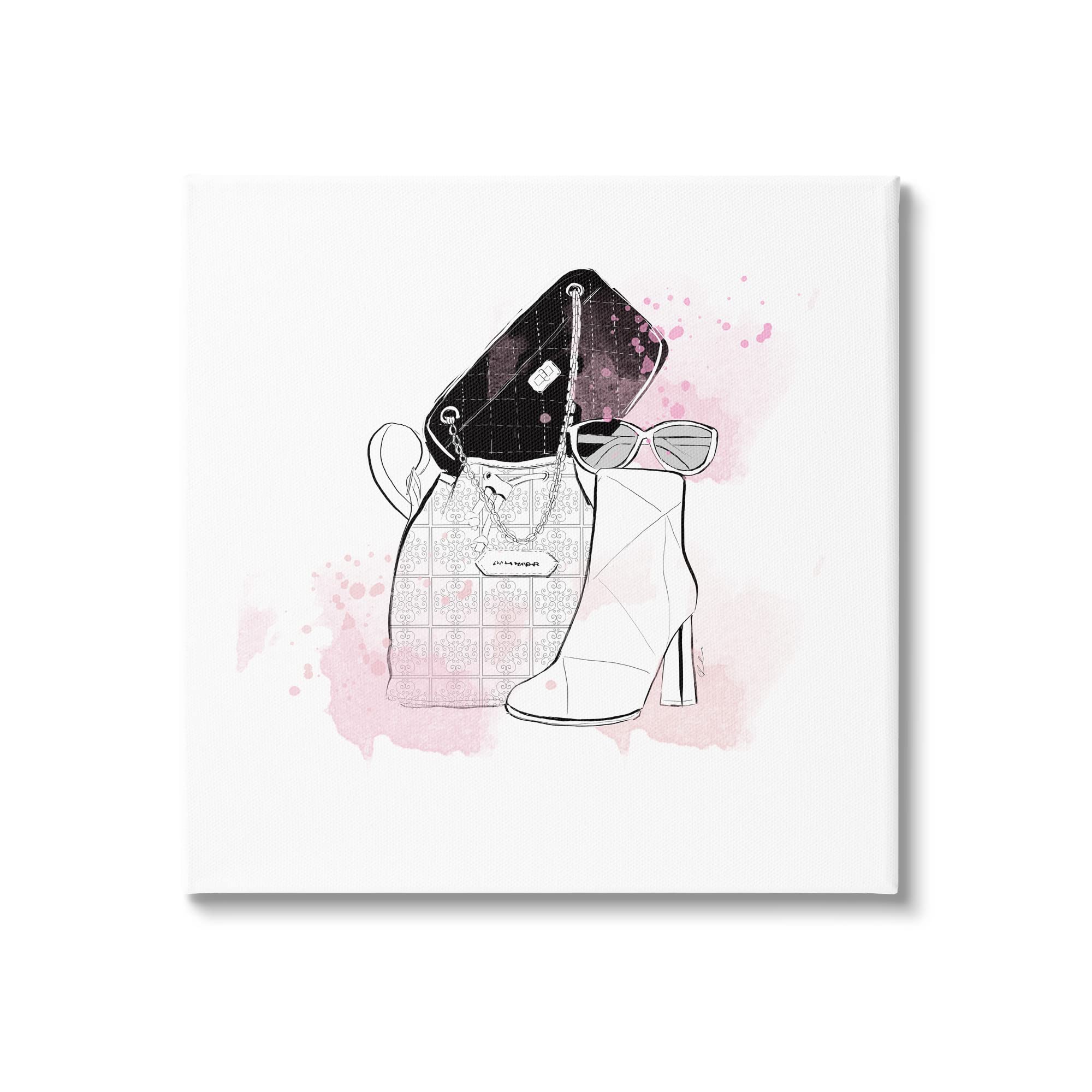 Stylish Glam Fashion Purses Canvas Wall Art by Alison Petrie - Trendy Home Decor for Living Room, Bedroom & Office
