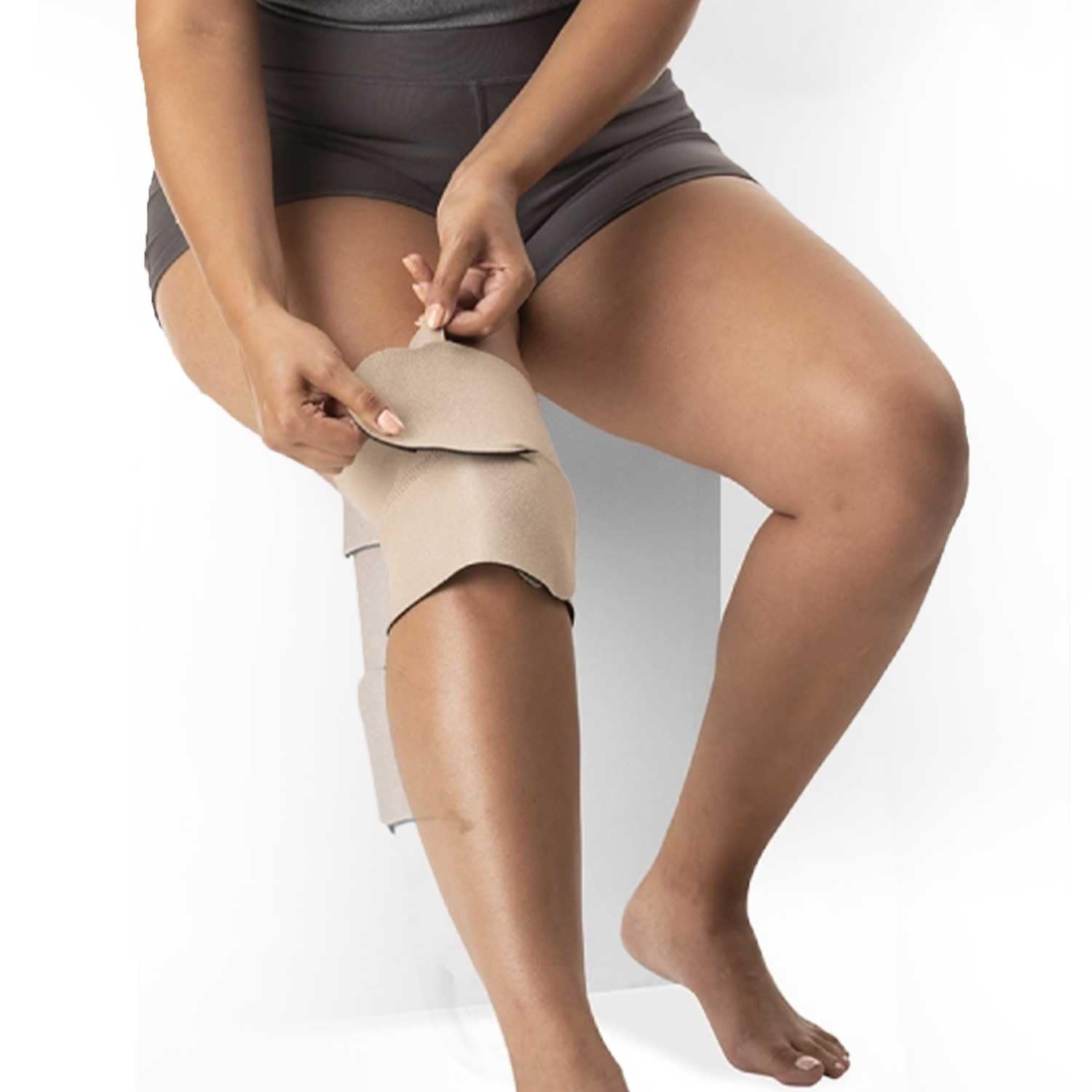 Juzo Compression Knee Wrap - Black, Medium Size for Knee Pain Relief & Support - Ideal for Running, Sports & Post-Surgery Recovery