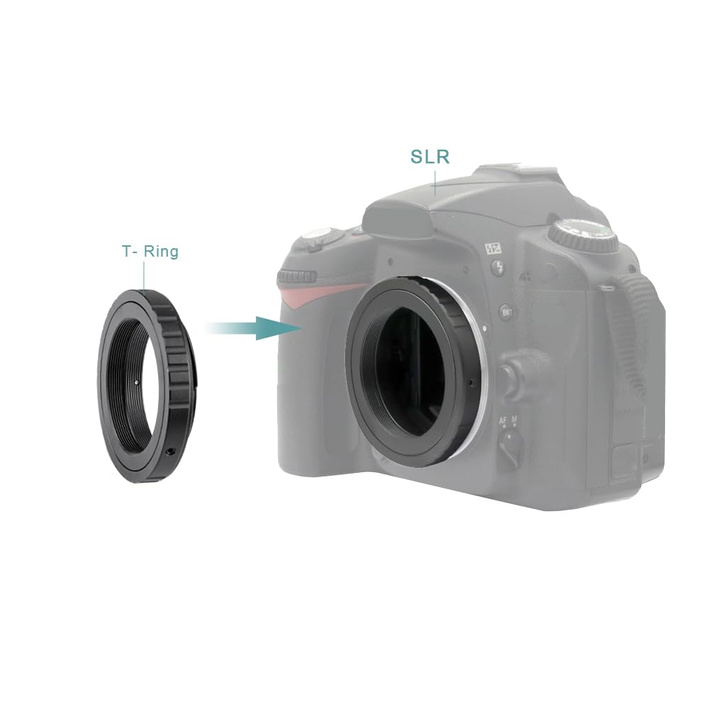 Nikon M42 T-Ring Adapter for DSLR Cameras - Durable Aluminum Mount for Astrophotography - Capture Stunning Night Sky & Landscape Photos