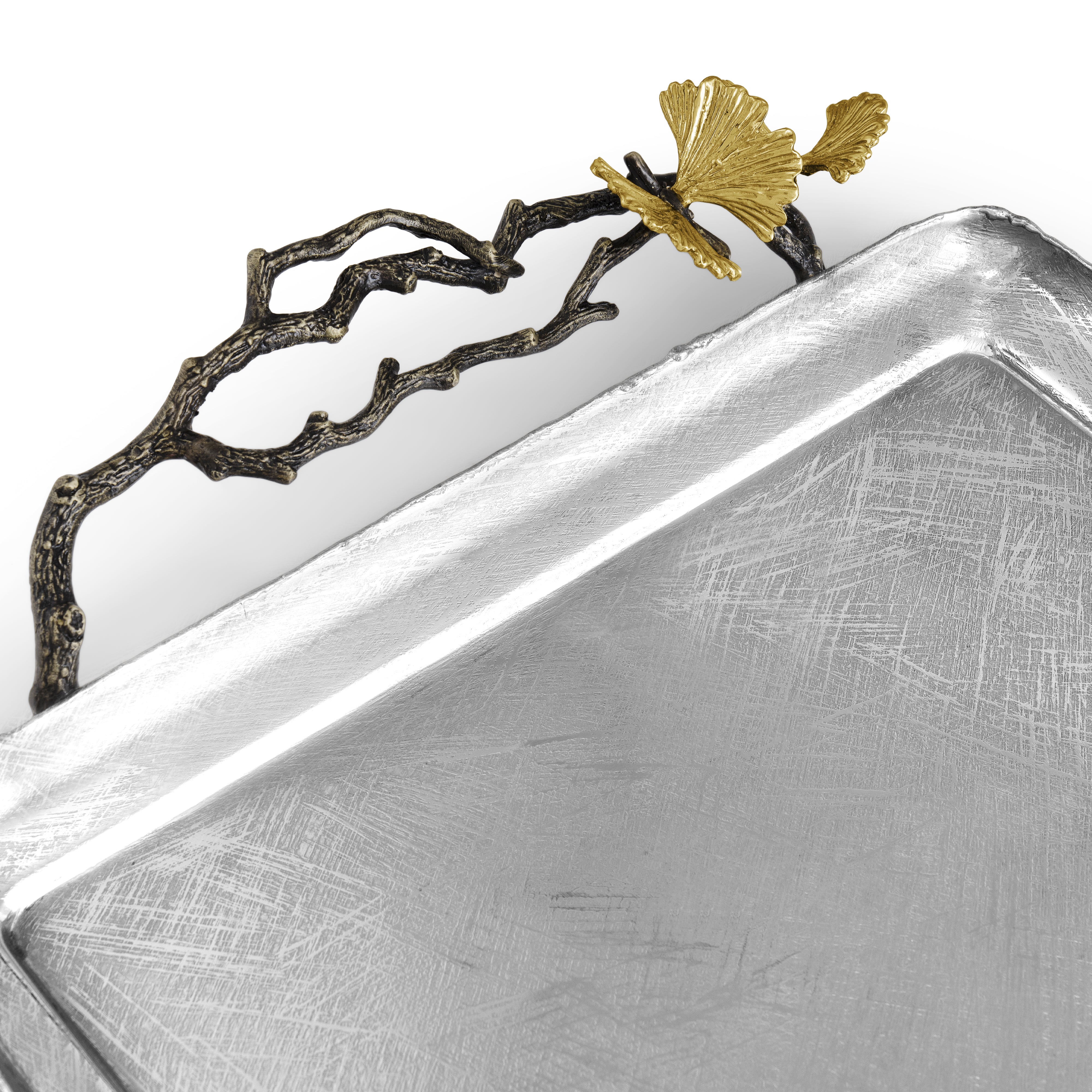 Butterfly Ginkgo Serving Tray - Elegant Wooden Appetizer Platter for Cheese, Fruits & Charcuterie - Perfect for Dinner Parties, Weddings & Home Decor