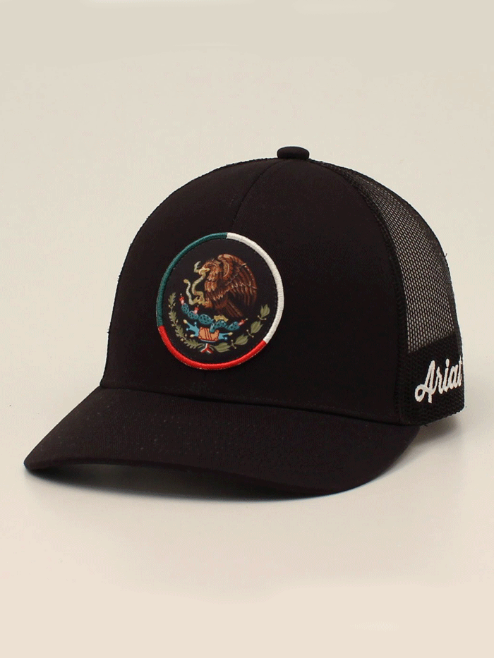 Ariat A300052001 Mexico Flag Eagle Snapback Cap - Black Adjustable Hat for Men & Women - Perfect for Outdoor, Sports, and Casual Wear