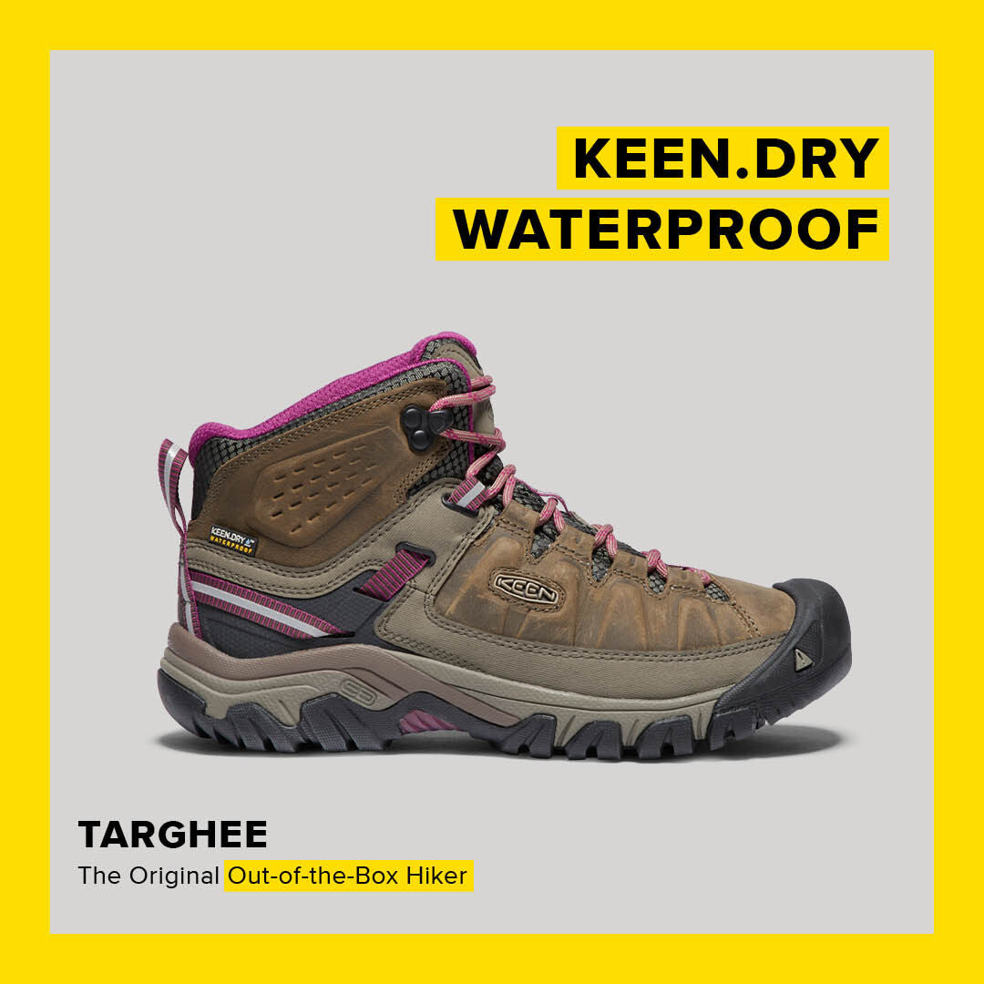 Women's KEEN Targhee III Mid WP Waterproof Hiking Boots - Magnet/Atlantic Blue | Outdoor Trekking & Trail Adventures