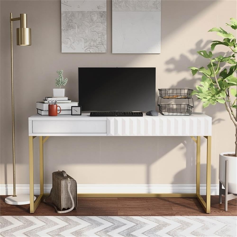 Furniture of America Giffore Modern White Wood Lift-Top Writing Desk - Home Office, Study, Dorm Room & Small Space Solution