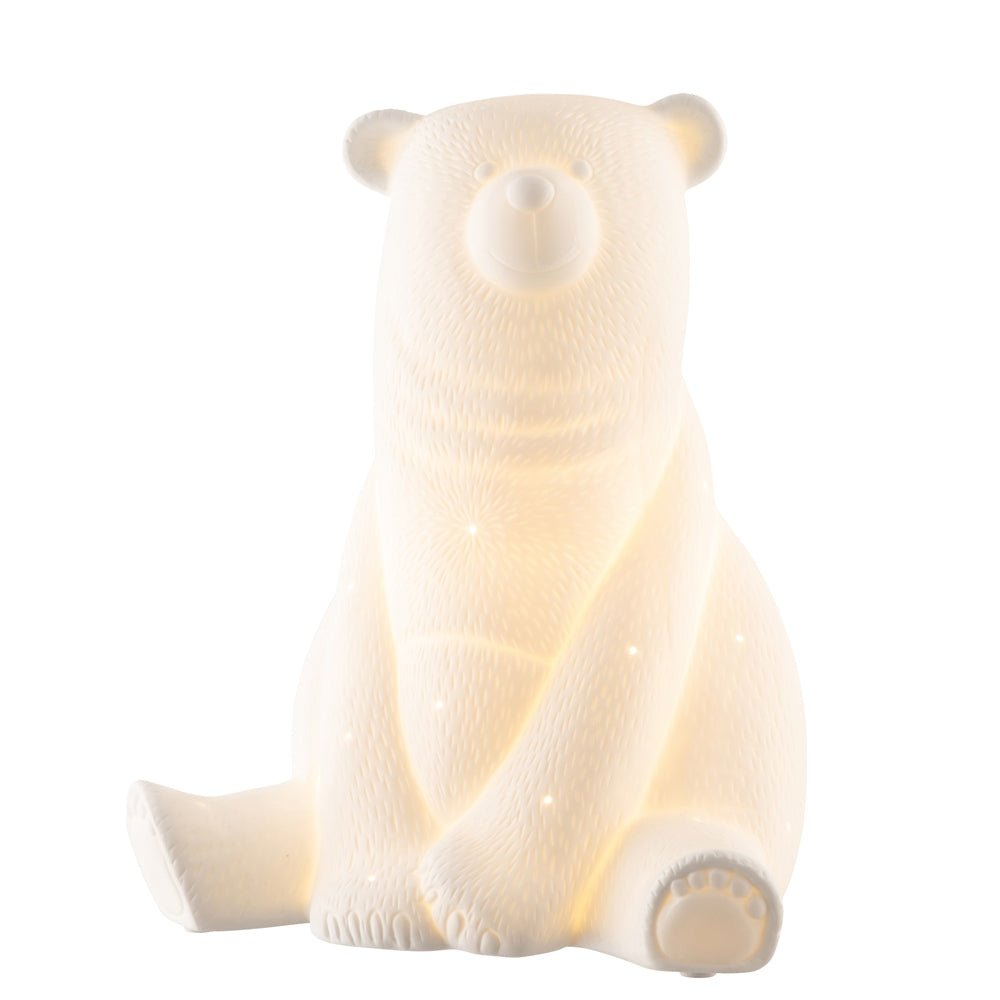 Belleek Living Bear Luminaire - Adorable Night Light for Kids' Room, Nursery Decor, and Cozy Bedroom Ambience