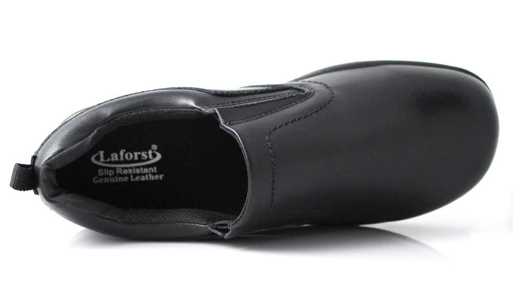 Laforst Men's 8411 Non-Slip Work Shoes - Waterproof & Stain Resistant Microfiber - Ideal for Restaurant Servers, Chefs & Hospitality Professionals