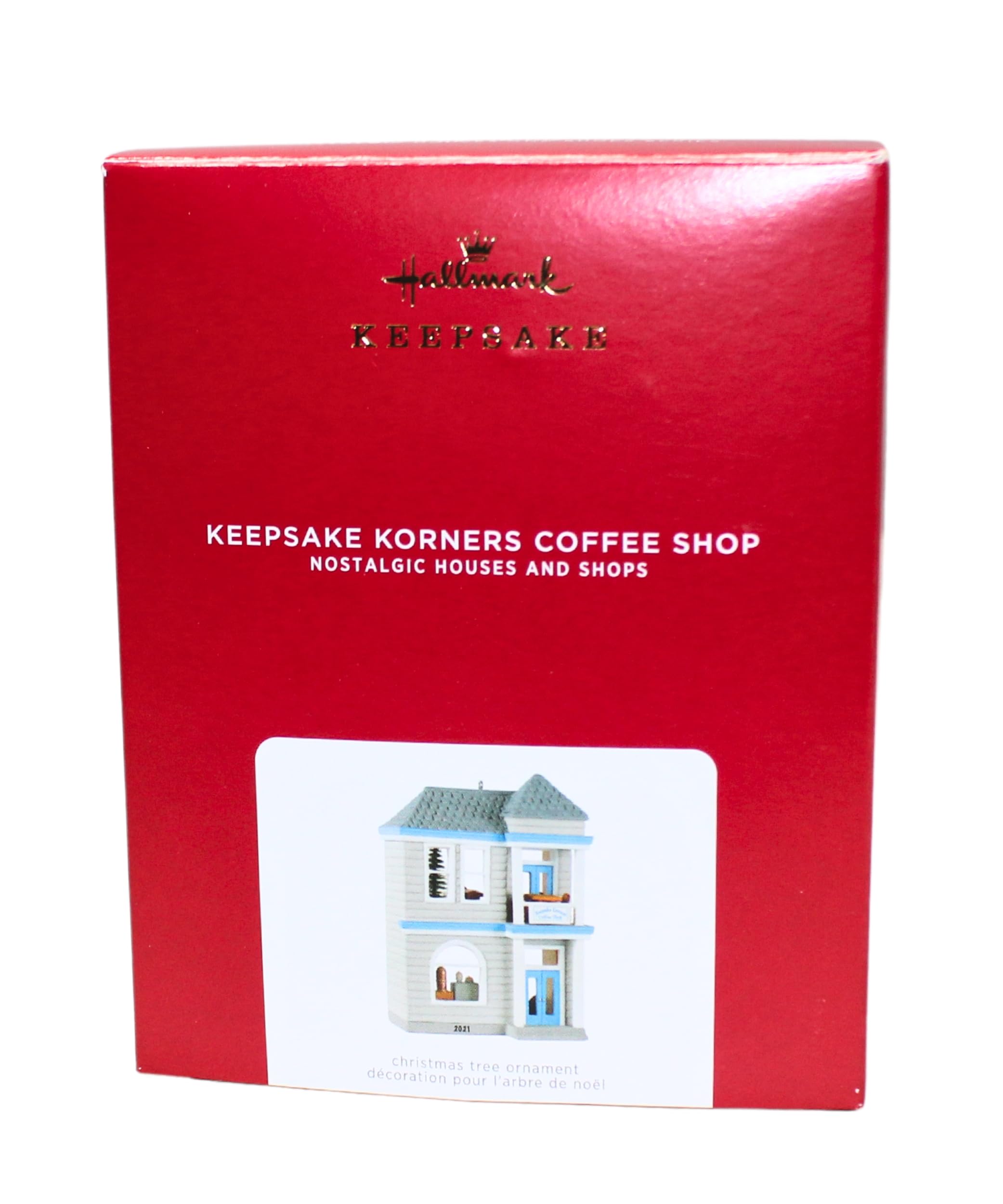 Hallmark Keepsake Christmas Ornament 2021 - Nostalgic Plastic Coffee Shop Decor with Year Date | Perfect for Holiday Tree Decorations, Gift Giving & Collectible Display