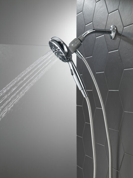 Delta 75609 6-Setting Magnetic Hand Shower with SureDock - Chrome Finish for Bathroom, Spa & Relaxation