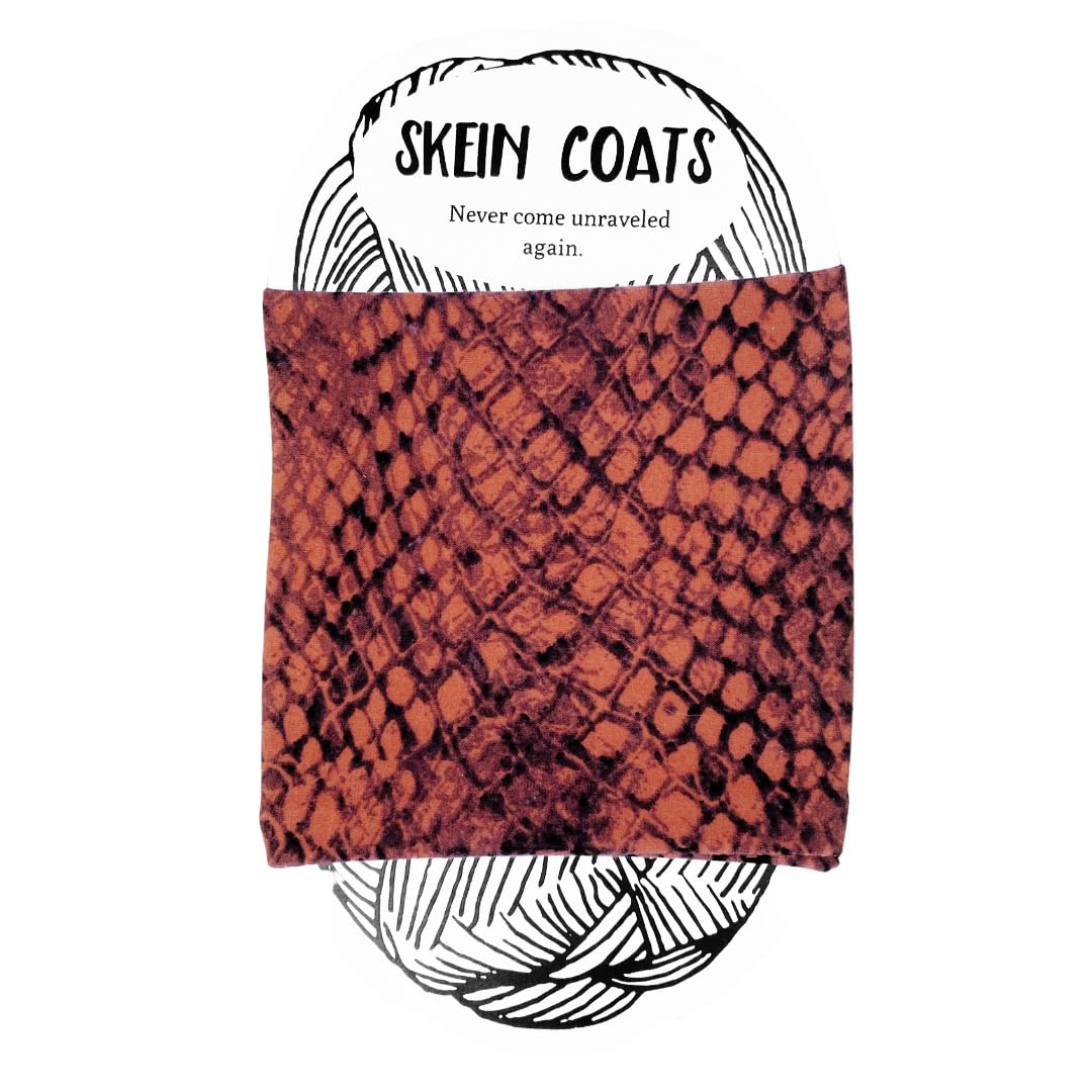 Premium Red Snake Skin Pattern Yarn Skein Coat - Soft & Durable Yarn Sleeve Protector for Knitting, Crocheting & Craft Storage | Perfect for Organizing Yarn at Home or On-The-Go
