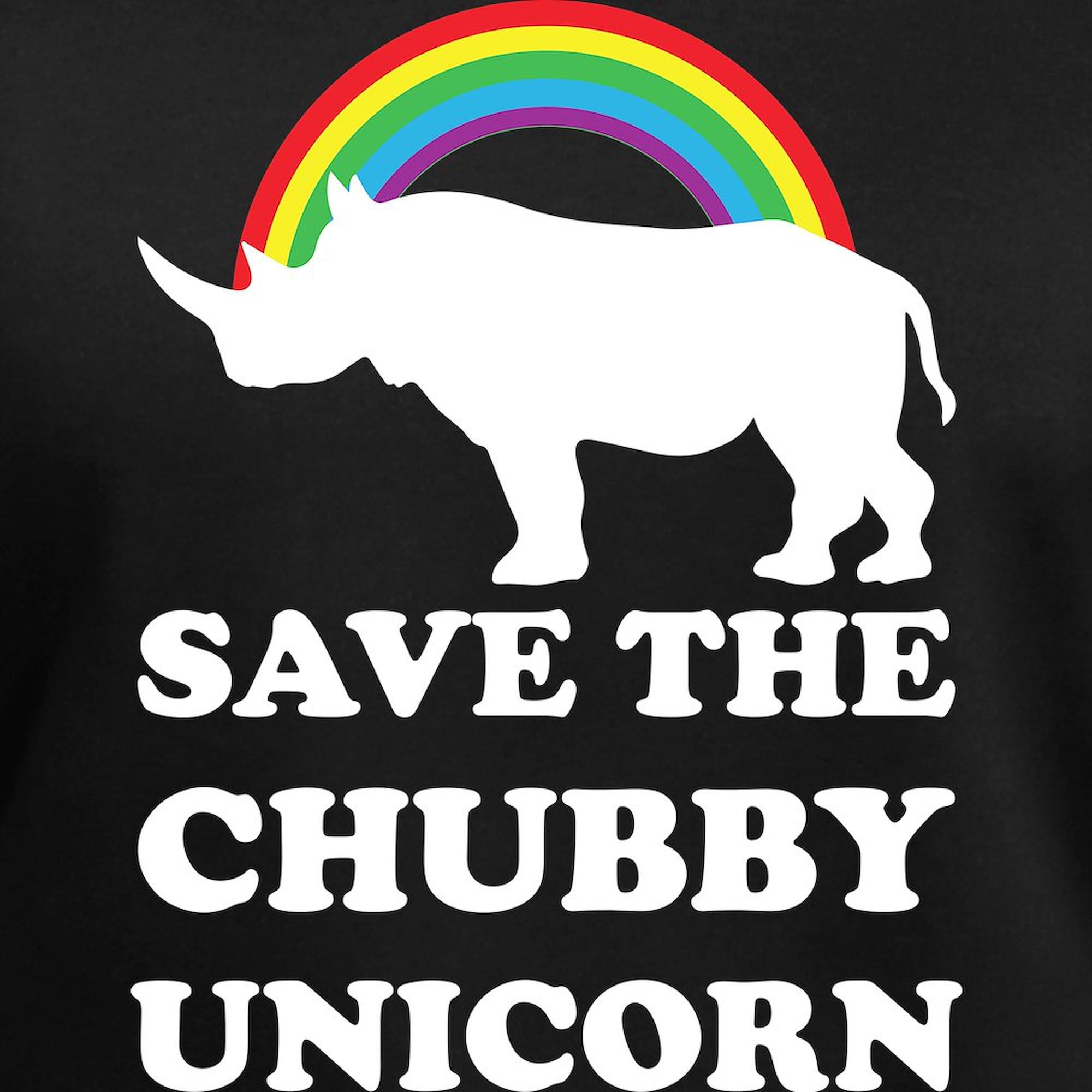 Chubby Unicorn Women's Cotton V-Neck T-Shirt | Funny Cute Graphic Tee for Casual Wear & Gifts | CafePress