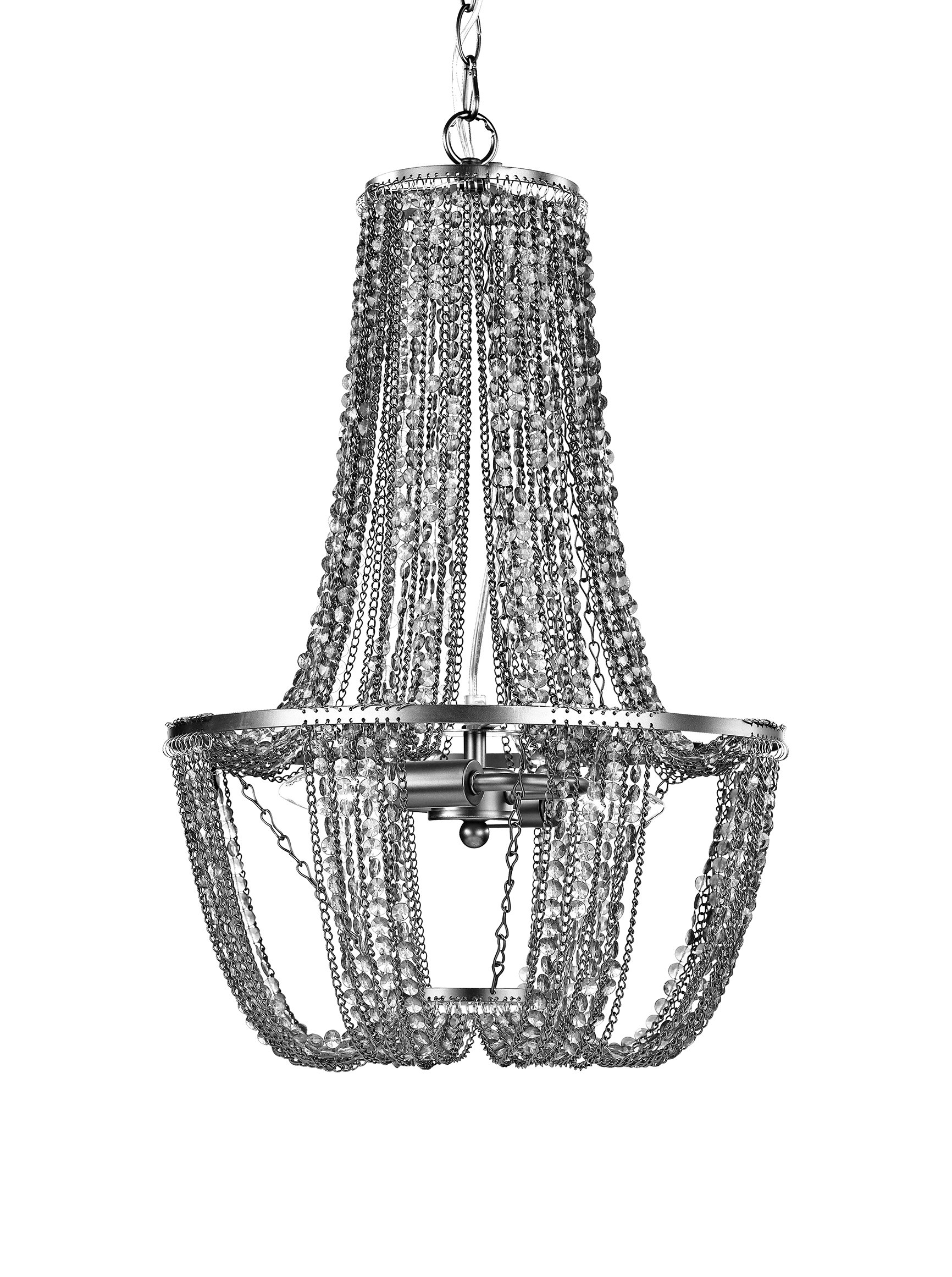 Elegant Sterling Mini Chandelier in Tea Stain Finish - Perfect for Bedroom, Dining Room & Vintage Home Decor