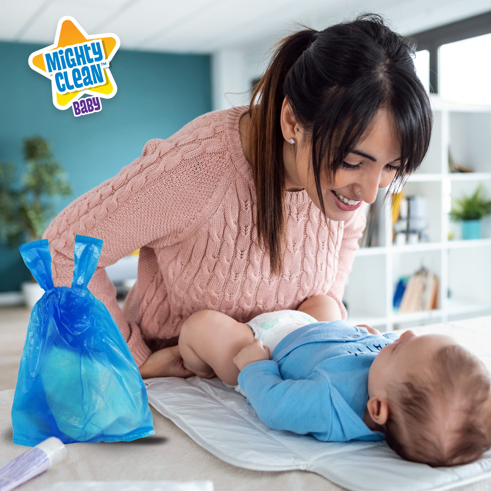 **Baby Disposable Diaper Bags with Light Powder Scent - 300 Count | Travel, Daycare & On-the-Go Convenience**