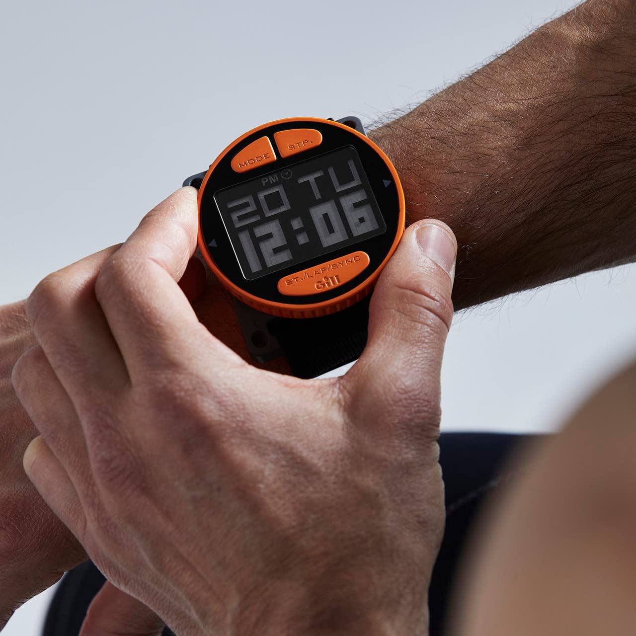 Gill Stealth Race Timer - Waterproof Sailing Watch with Compass - Black/Orange - Perfect for Competitive Sailing & Marine Navigation