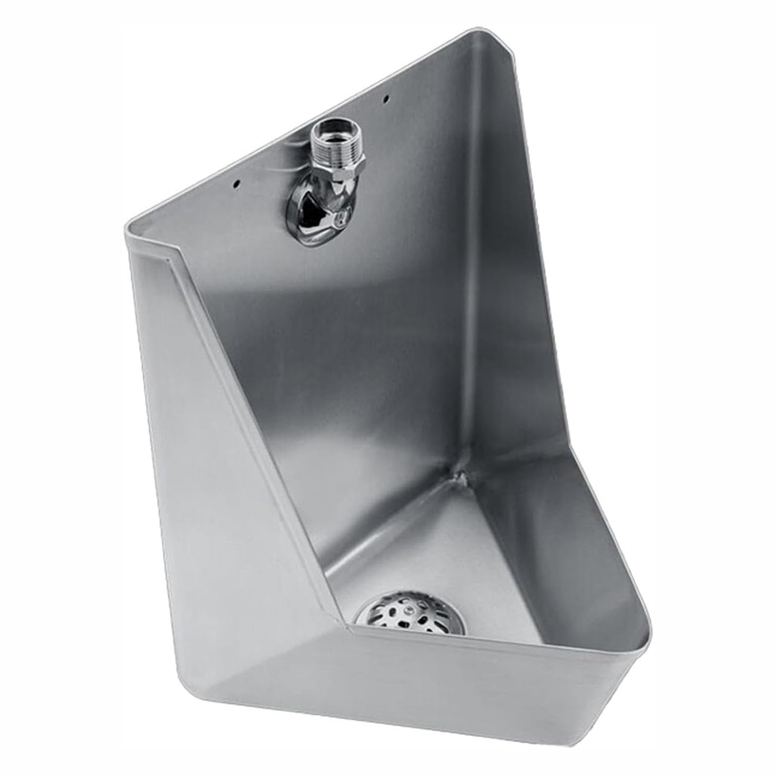 304 Stainless Steel Small Urinal for Men - Free Flush Triangle Design for Home, Hotel, Restaurant & Public Toilets | Durable & Hygienic Bathroom Solution for Airbnb, Homestay & Commercial Use