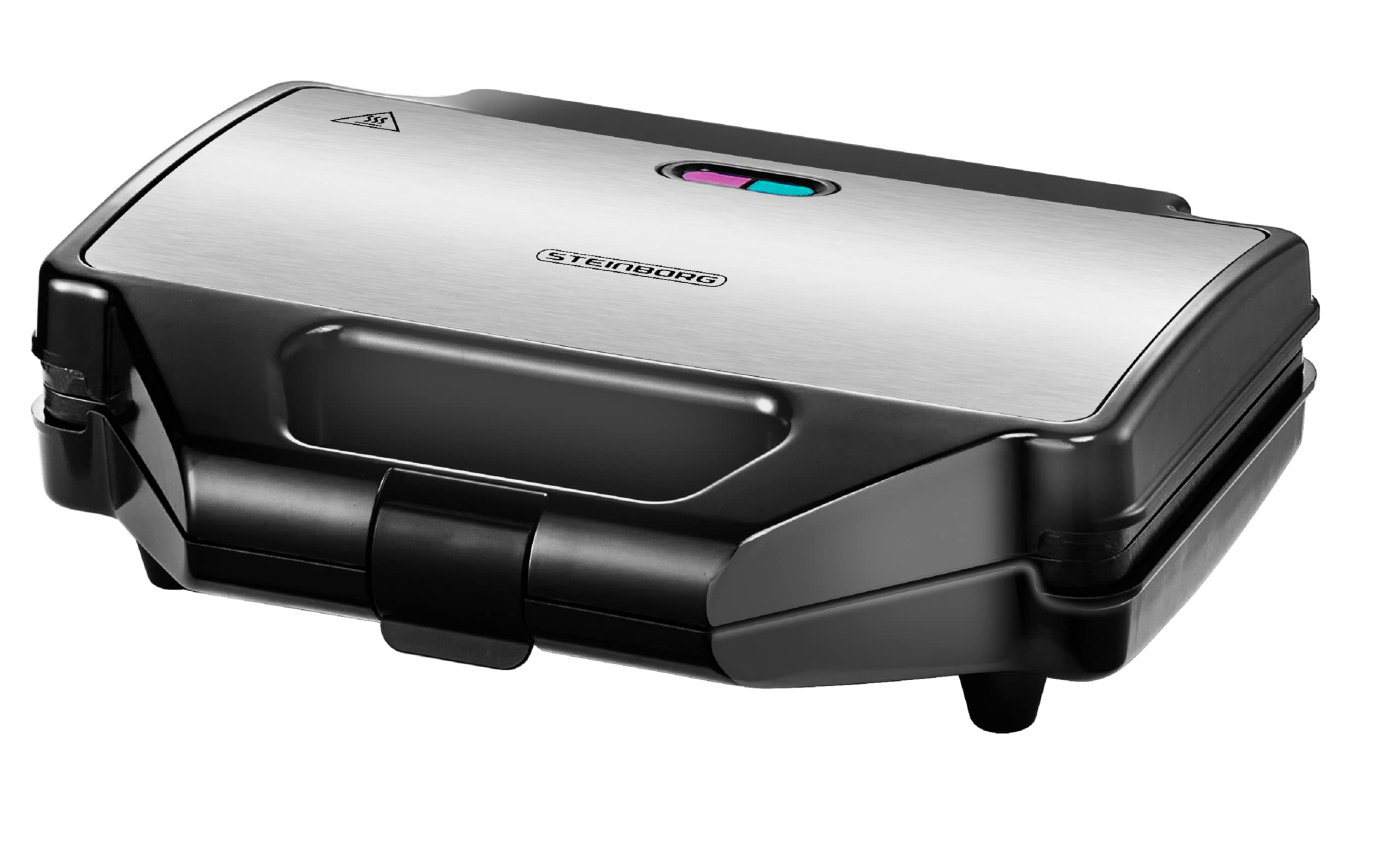 Steinborg XXL Sandwich Maker - 4 Sandwich Capacity, Cool-Touch Handle, Non-Stick Coating, Electric Panini Press & Grill - Perfect for Breakfast, Lunch, and Quick Snacks at Home or Office
