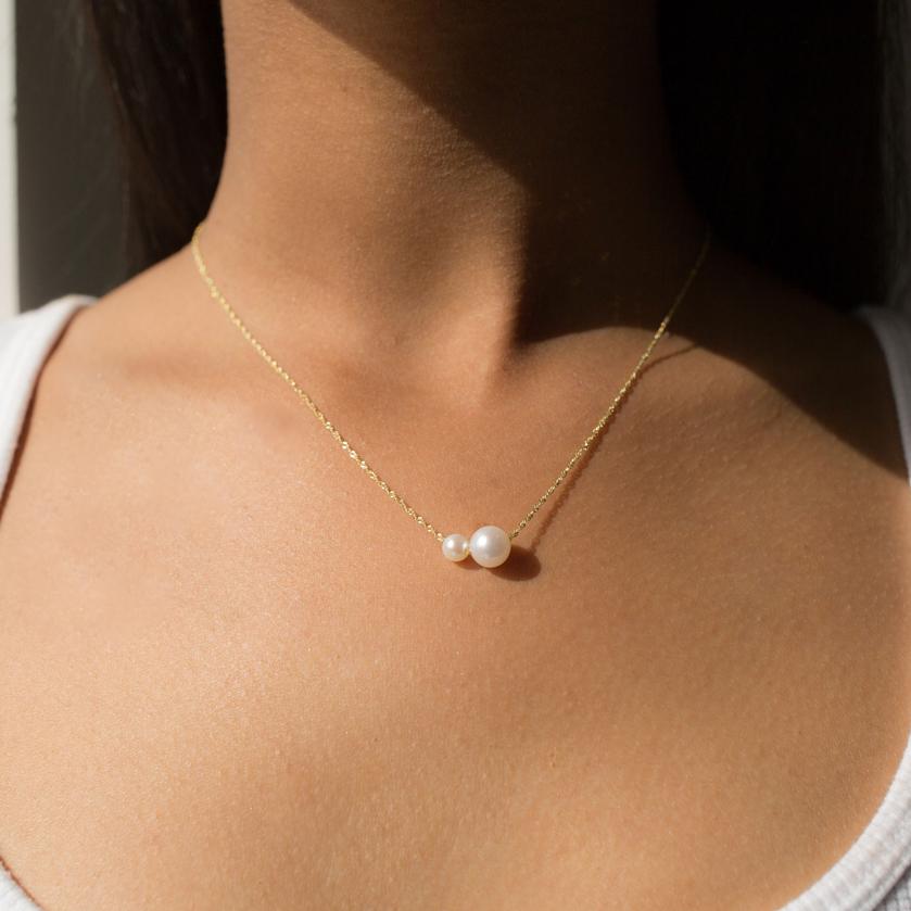 Elegant Double Pearl Necklace for Women - Classic & Timeless Jewelry Gift for Brides, Party, Wedding & Special Occasions