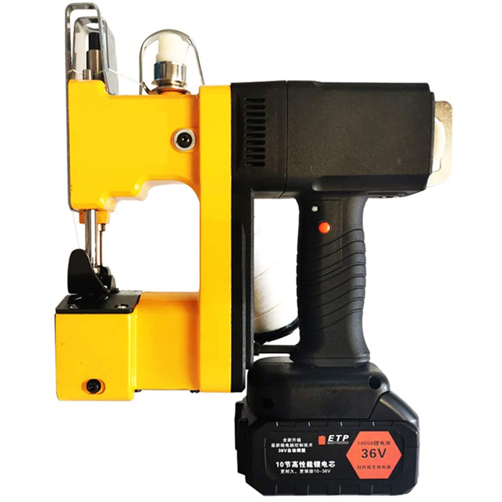 Amhuui Electric Bag Sealer Machine - Portable Bag Stitcher Sewing Tool for Packaging - Yellow Plastic Bag Closer (3.5kg) - Ideal for Home, Farm, and Commercial Use