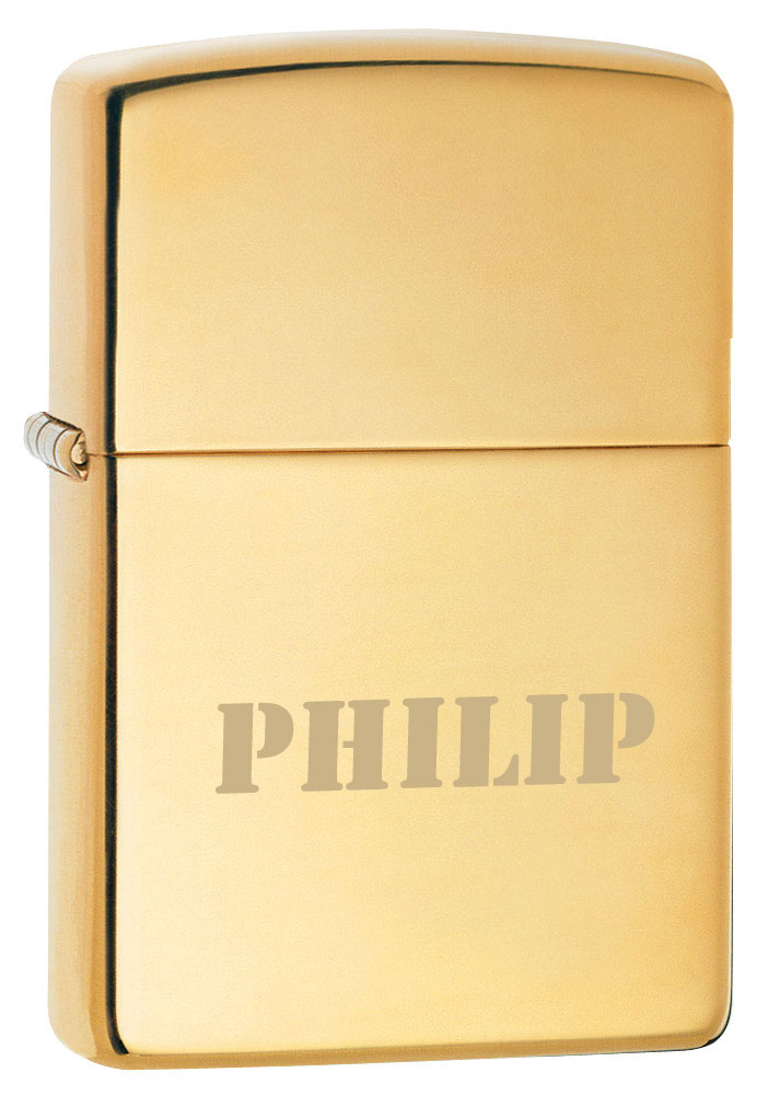 Zippo Armor High Polish Brass Windproof Lighter - Premium Metal Refillable Lighter for Outdoor Camping, Hiking & Everyday Carry (ECT)