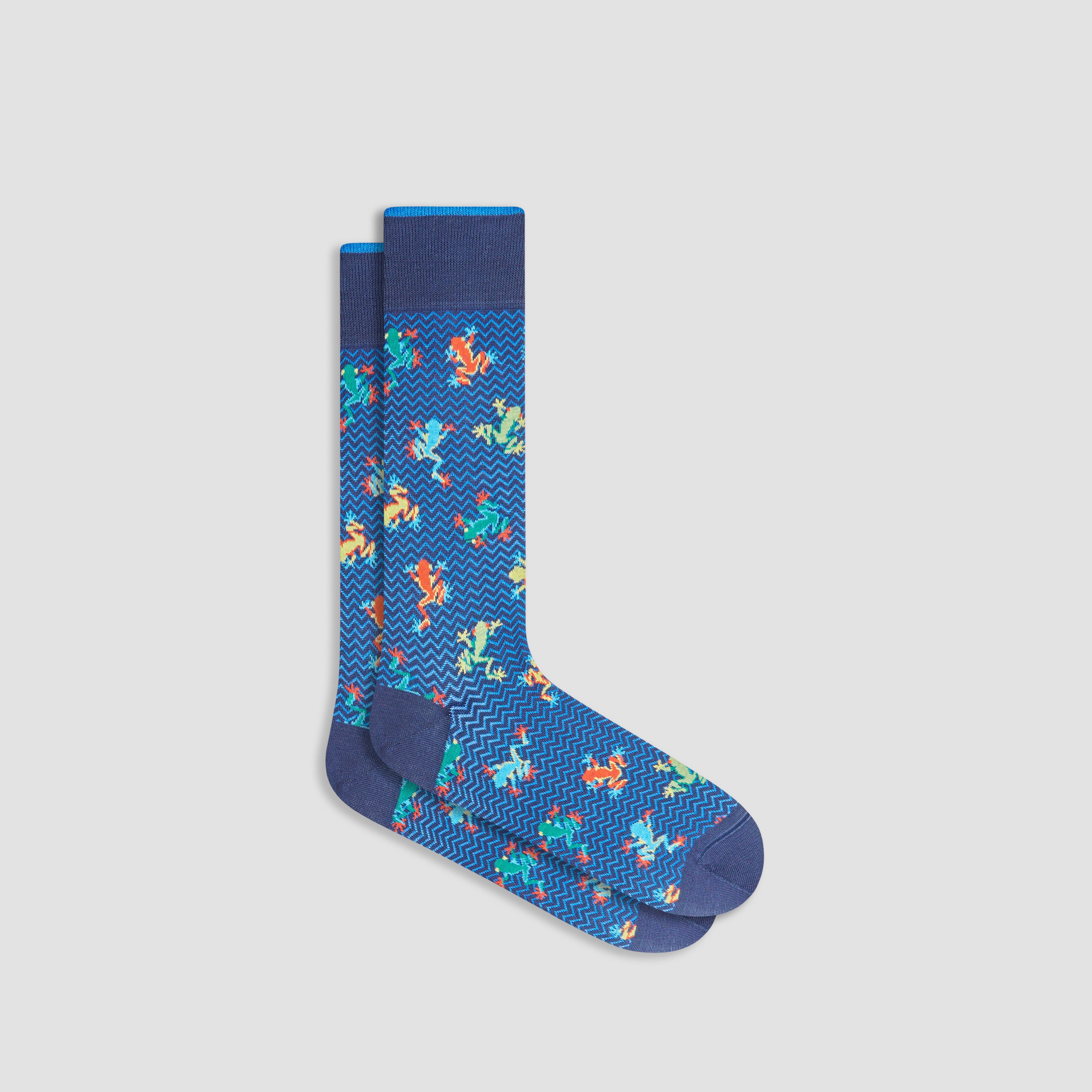 Fun Frog Print Mid Calf Socks for Men & Women - Comfortable Cotton Crew Socks for Casual Wear, Outdoor Activities, and Gift Giving