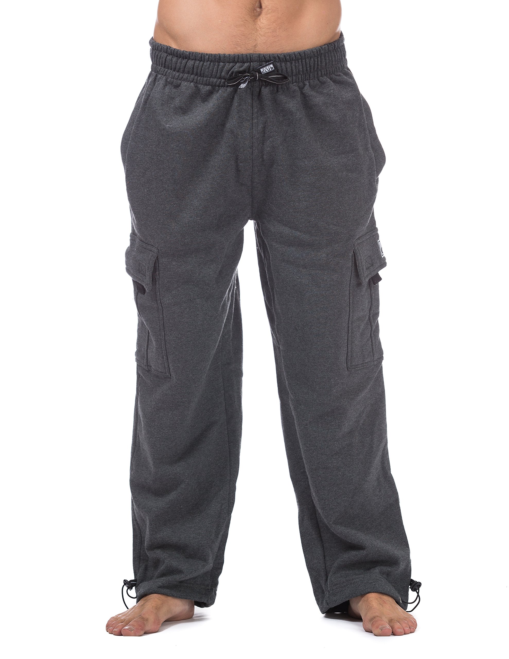 Pro Club Men's Heavyweight Fleece Cargo Pants - Durable Workwear for Outdoor Activities, Hiking & Casual Wear | Warm Winter Pants with Multiple Pockets