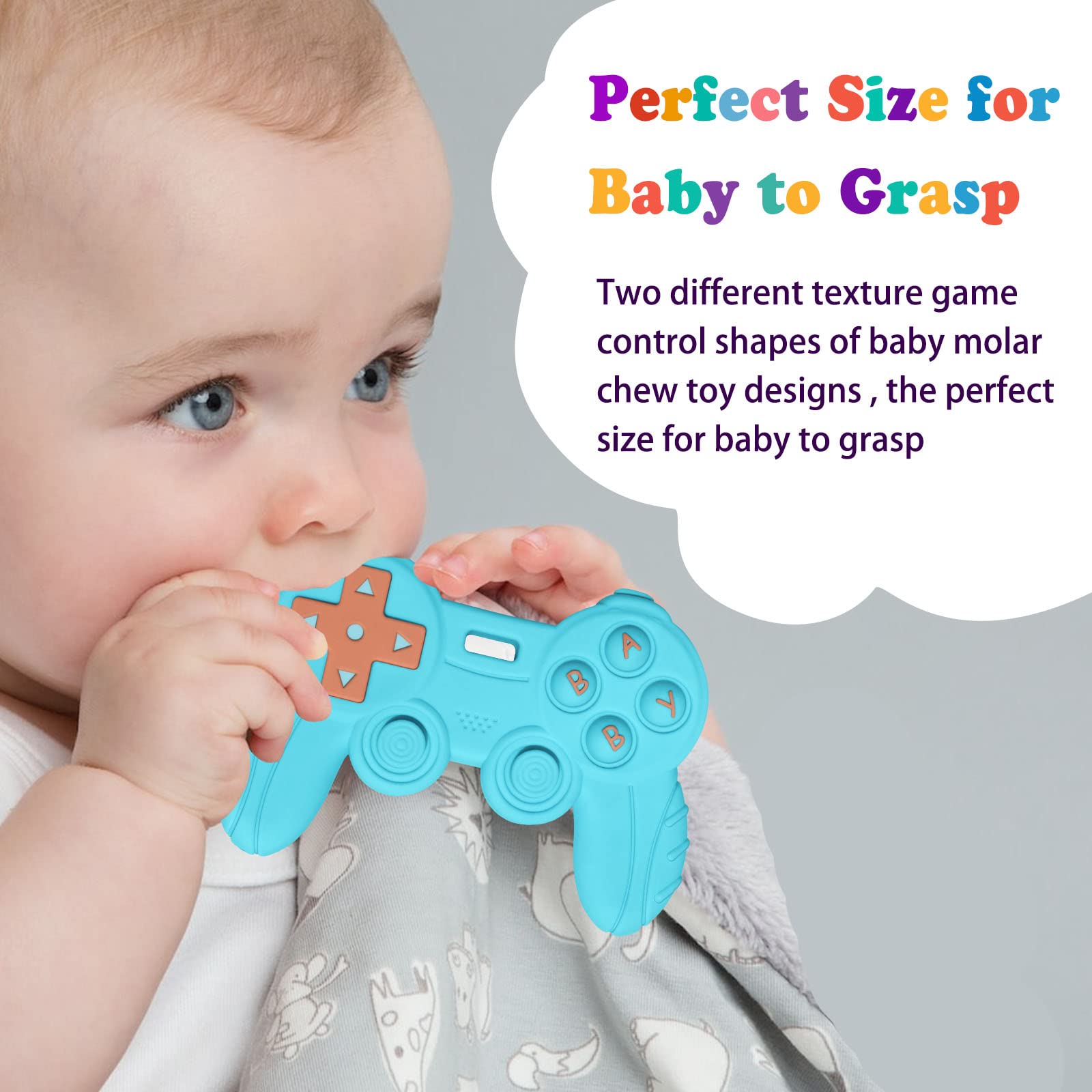 Baby Game Controller Teether - Safe Chew Toy for Teething Babies - Gaming Theme for Playtime