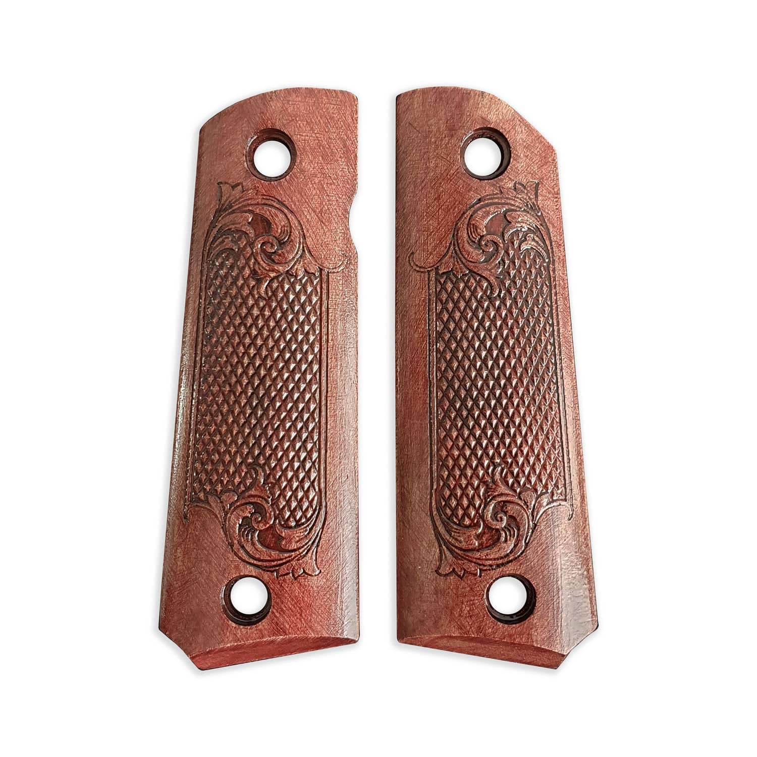 Browning 1911 22 & 380 Wood Grips - Classic Dark Cherry Pistol Grips for Enhanced Grip & Style | Perfect for Shooting Range & Gun Collectors